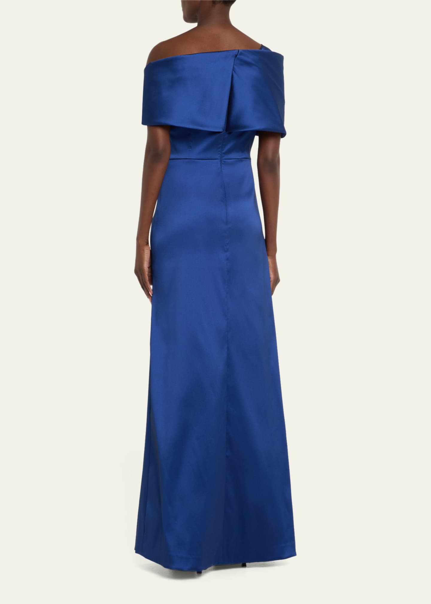 Rickie Freeman for Teri Jon One-Shoulder Stretch Mikado Gown Image 3 of 5