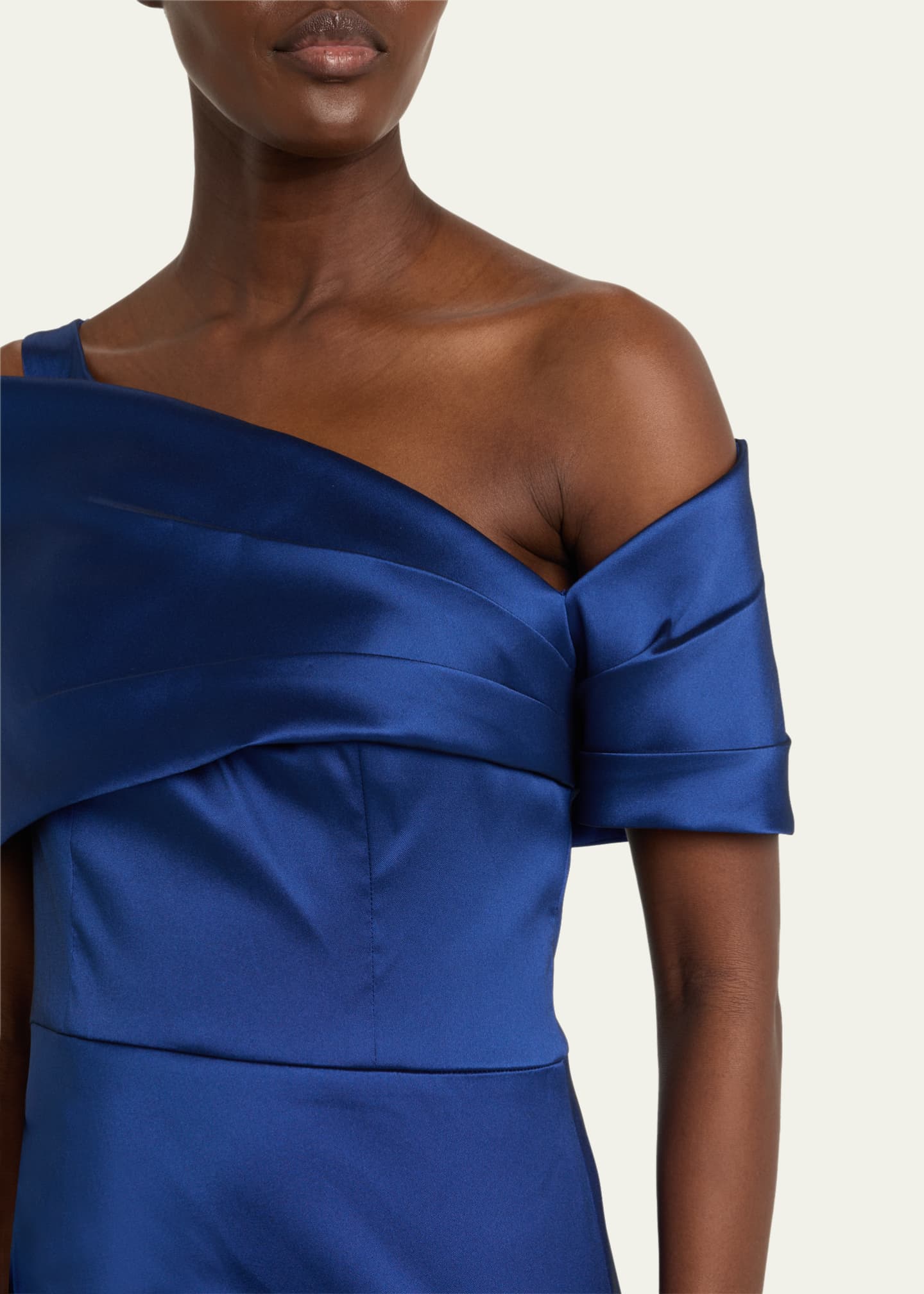 Rickie Freeman for Teri Jon One-Shoulder Stretch Mikado Gown Image 5 of 5