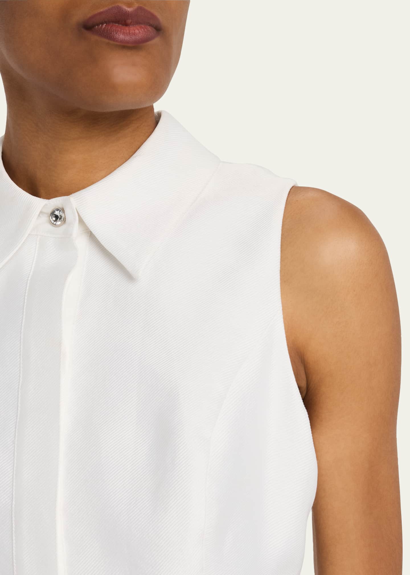 Rickie Freeman for Teri Jon Sleeveless Floral Burnout Midi Shirtdress Image 5 of 5