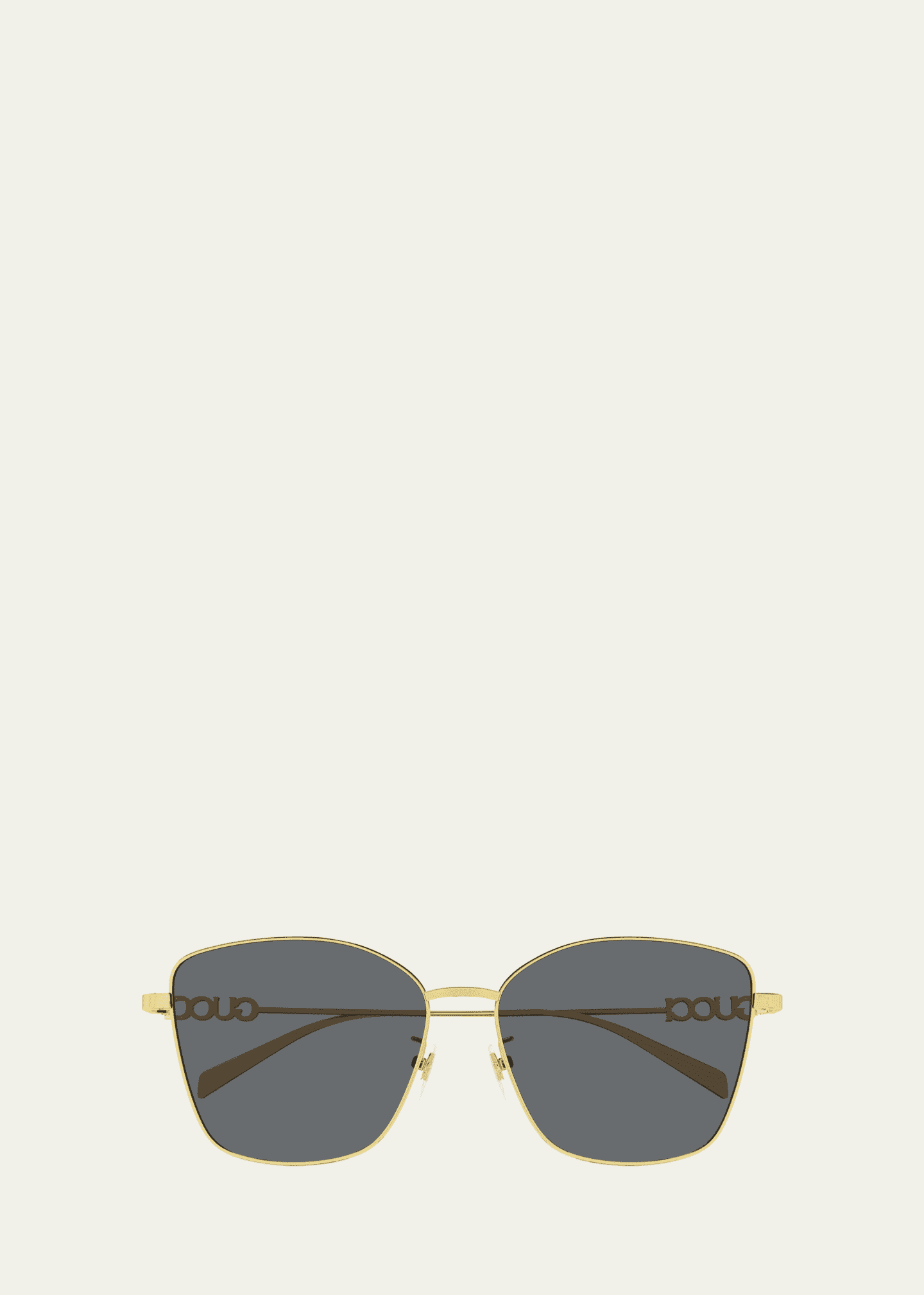 サングラス GUCCI SS25 Gucci - GG1805SA - 004 (GG1805SA 004) Gucci GG1805SA Logo-Print Metal Sunglasses - Bergdorf Goodman