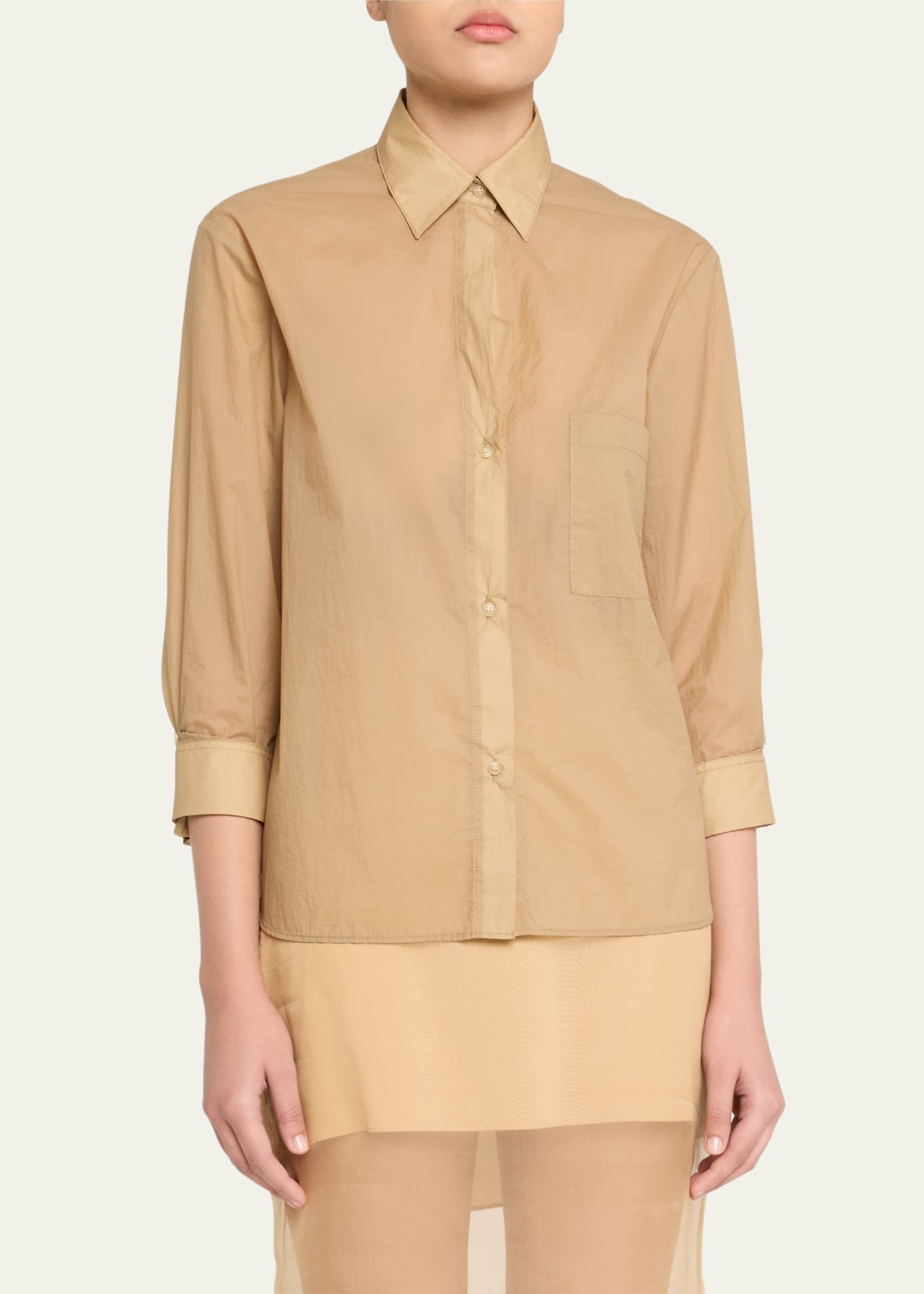TWP Next Morning Button-Front Shirt Image 4 of 5