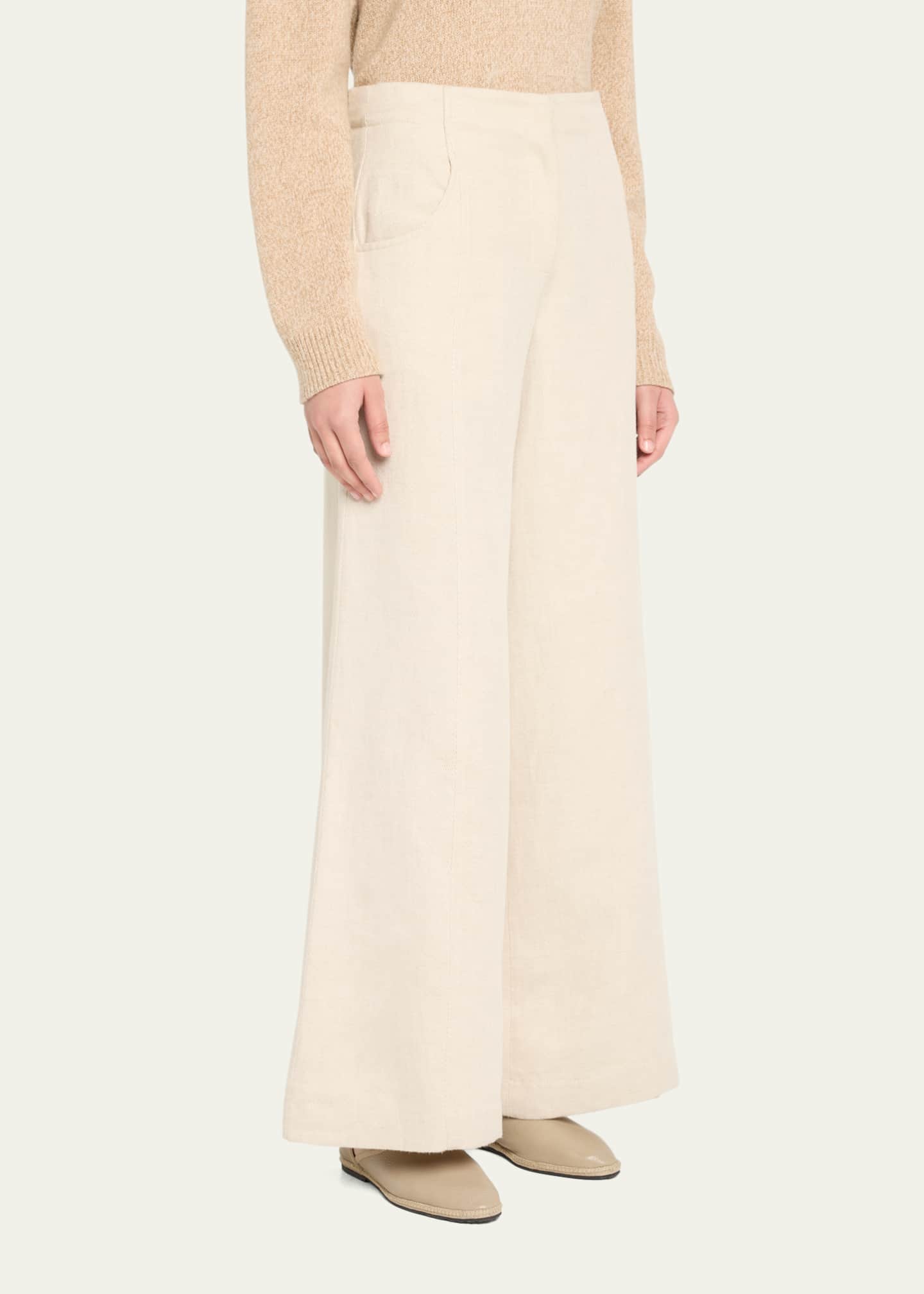 TWP Demie Cotton-Linen Twill Pants Image 4 of 5