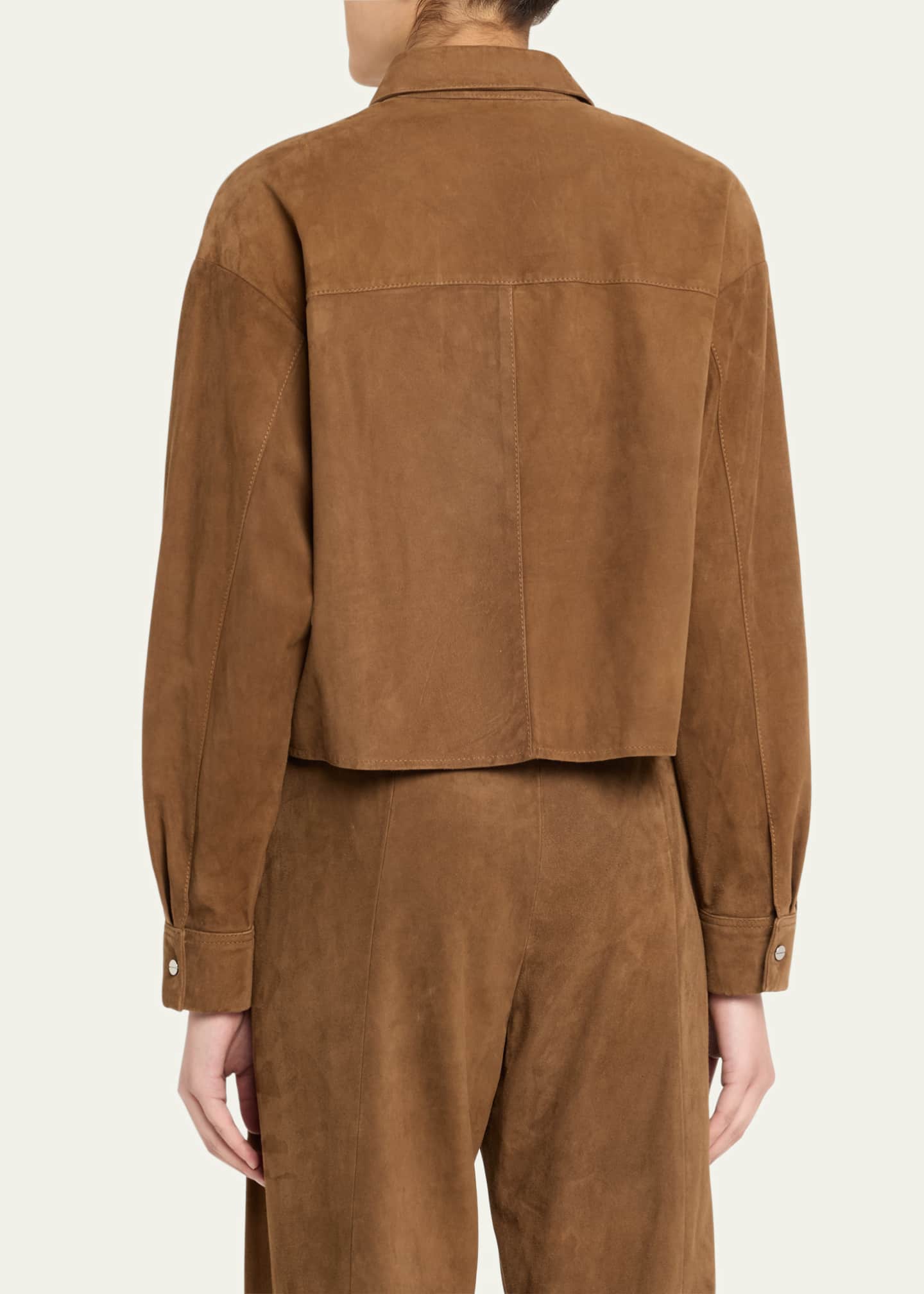 TWP Little Big Joe Suede Button-Front Shirt Image 3 of 5