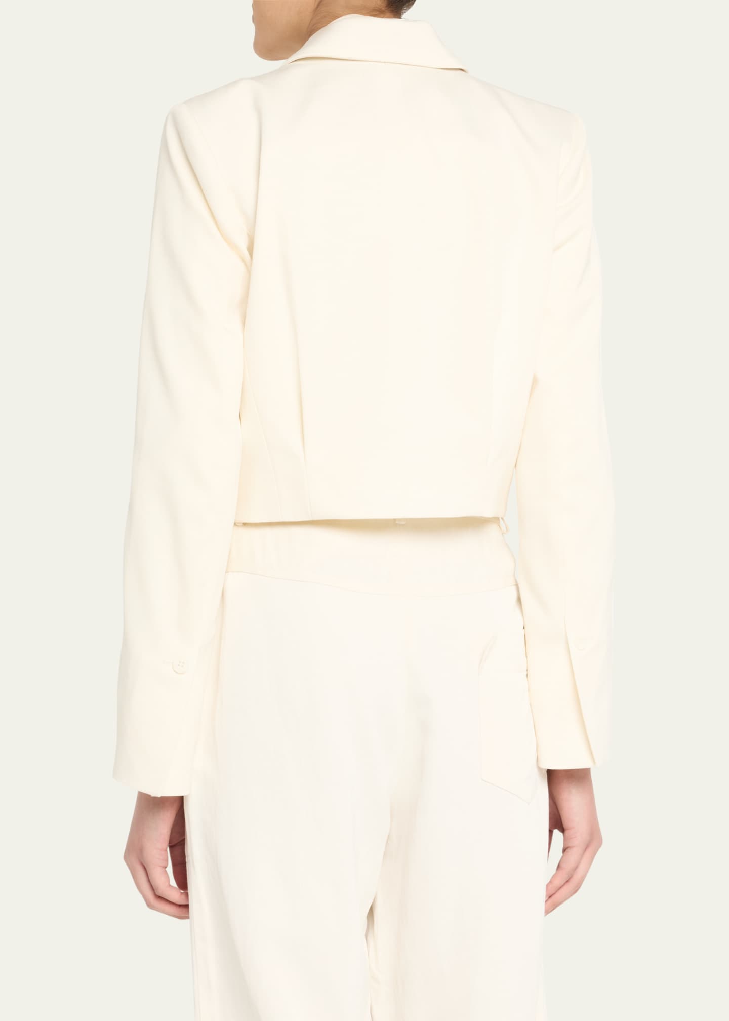 TWP Cotton Tux Wool Blazer with Pleat Placket Image 3 of 5