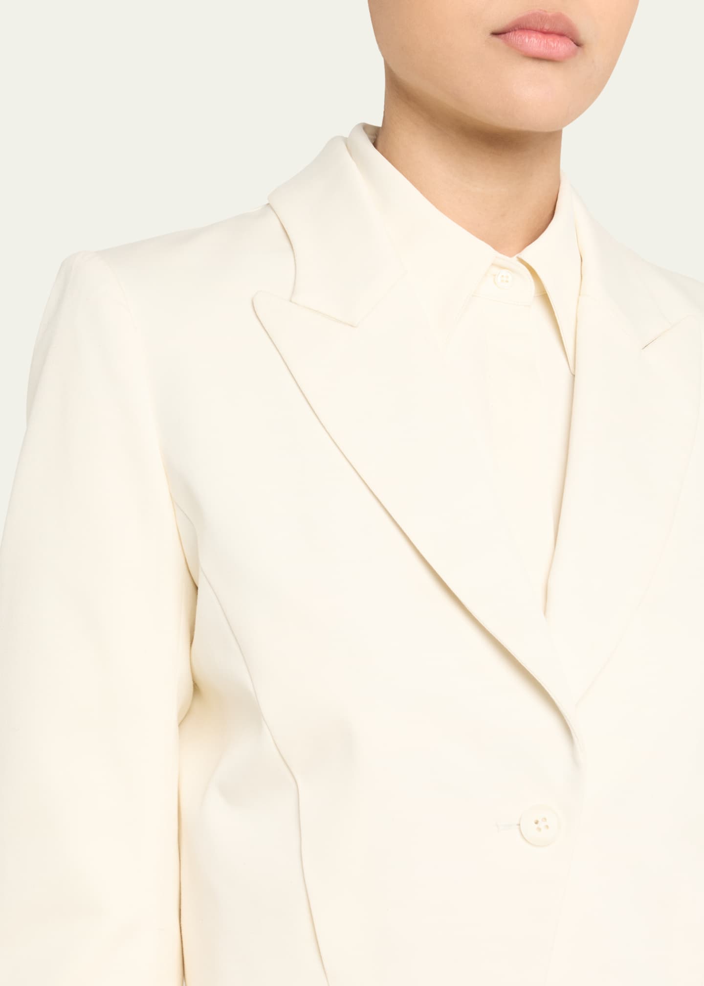 TWP Cotton Tux Wool Blazer with Pleat Placket Image 5 of 5