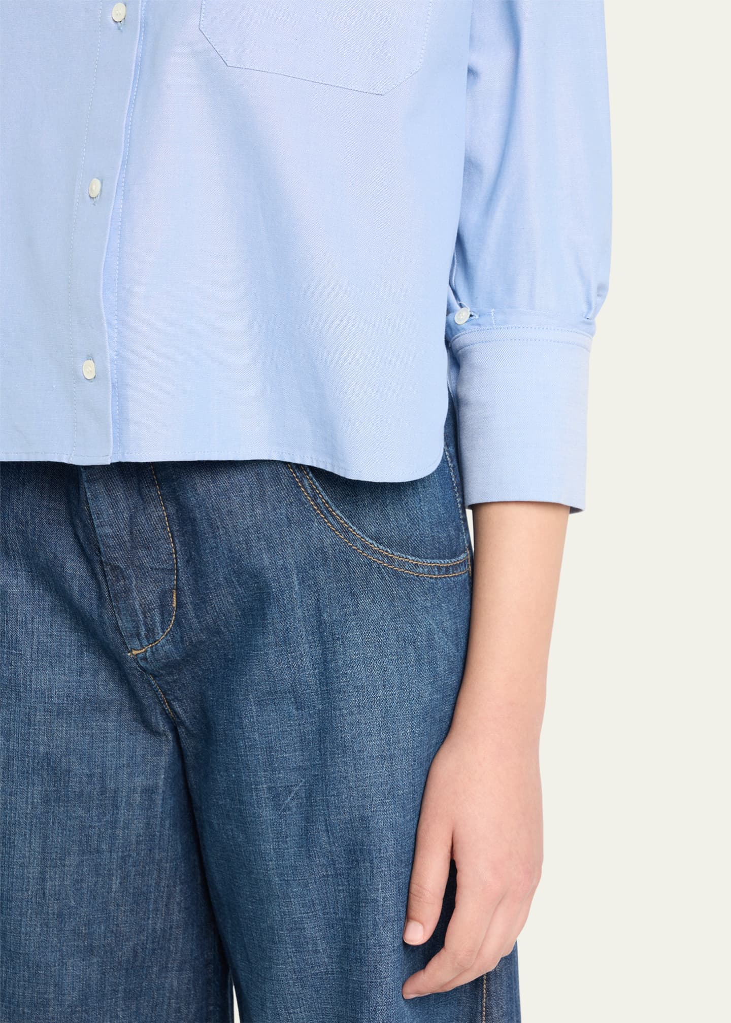 TWP JD Oxford Cotton Shirt Image 4 of 4