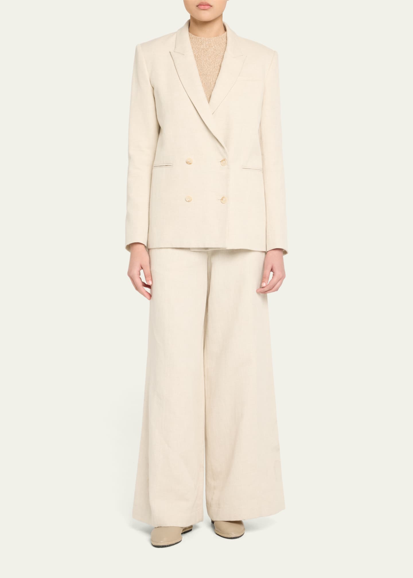 TWP Tabitha Cotton-Linen Twill Blazer Image 2 of 5