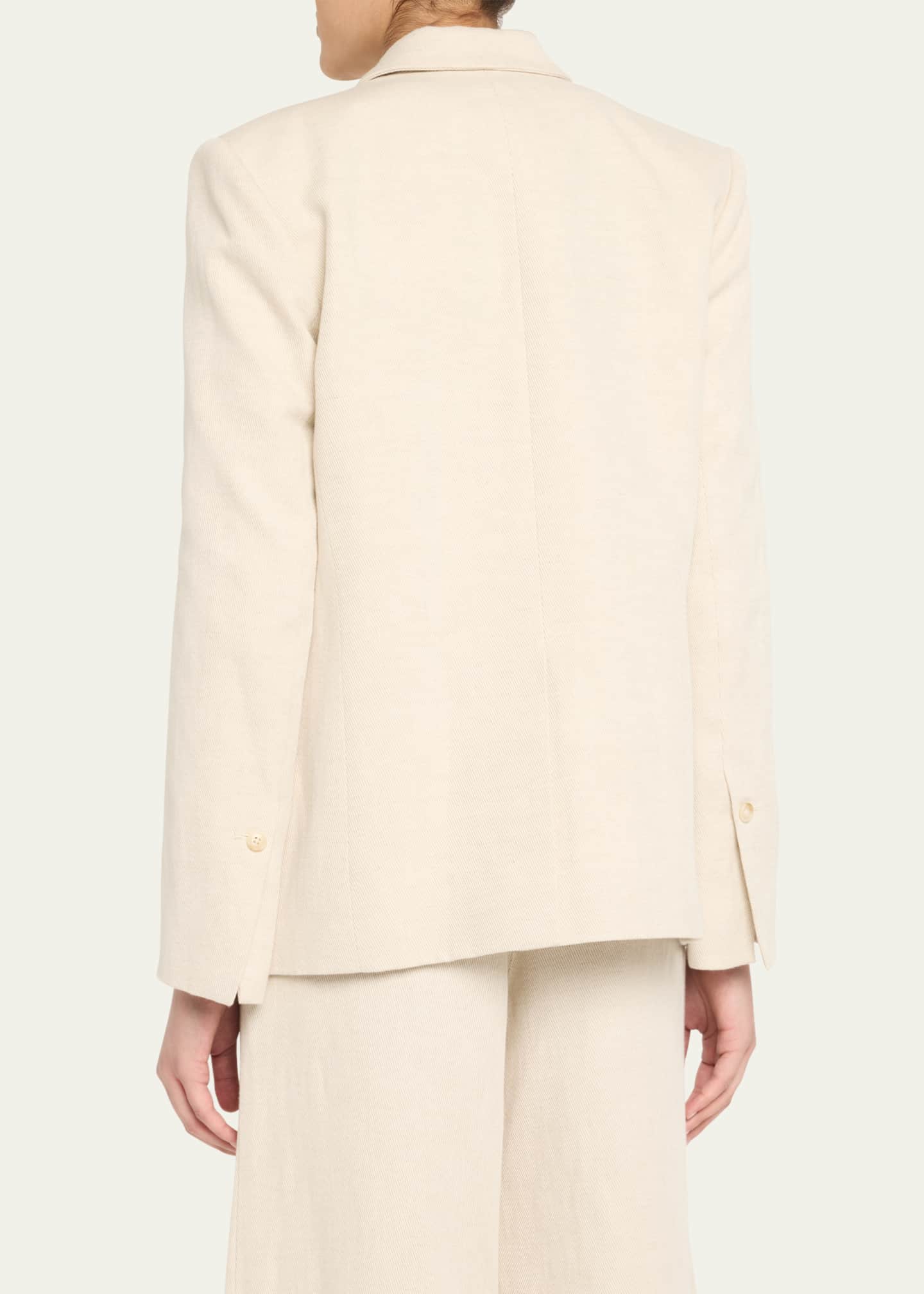 TWP Tabitha Cotton-Linen Twill Blazer Image 3 of 5
