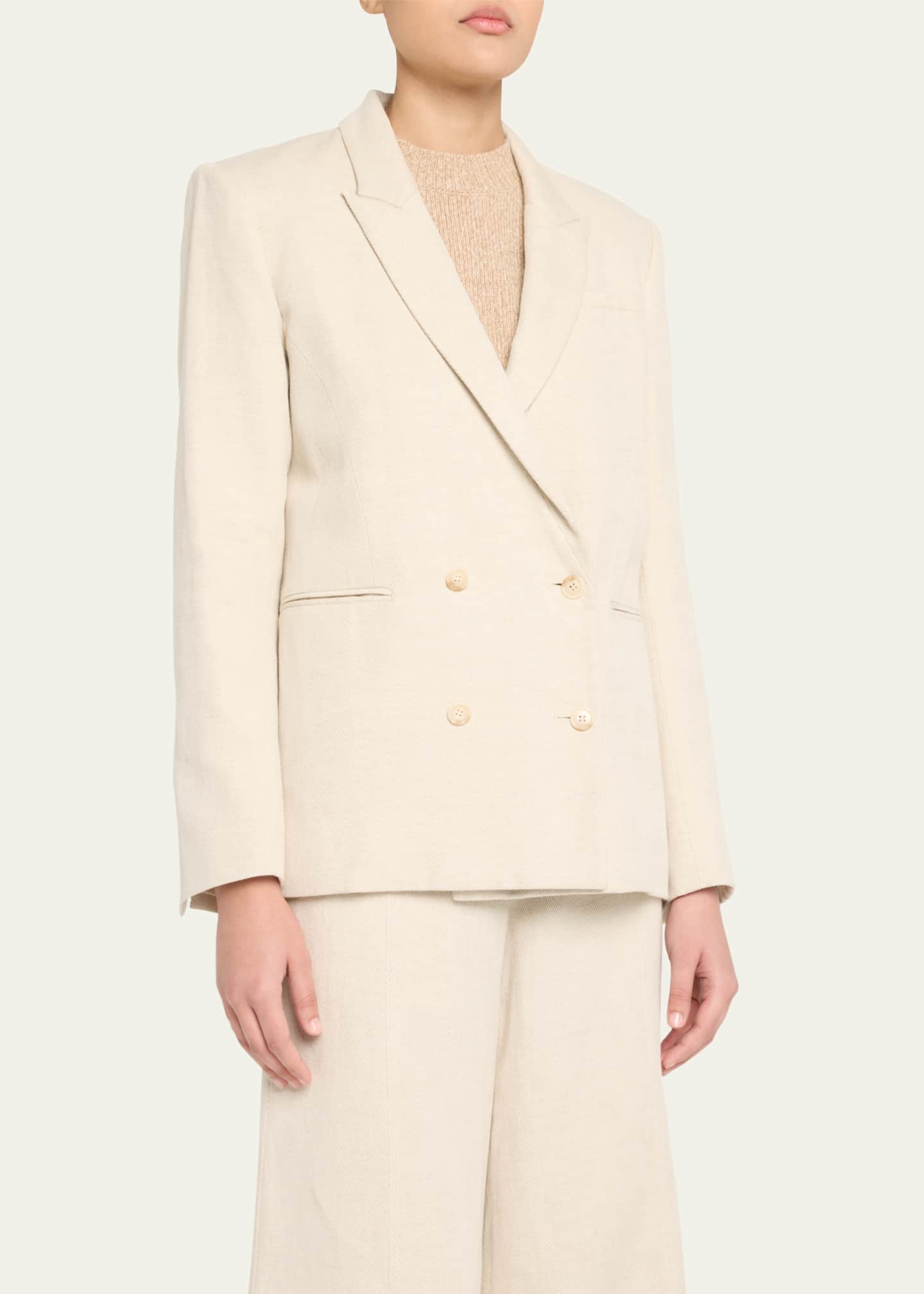 TWP Tabitha Cotton-Linen Twill Blazer Image 4 of 5