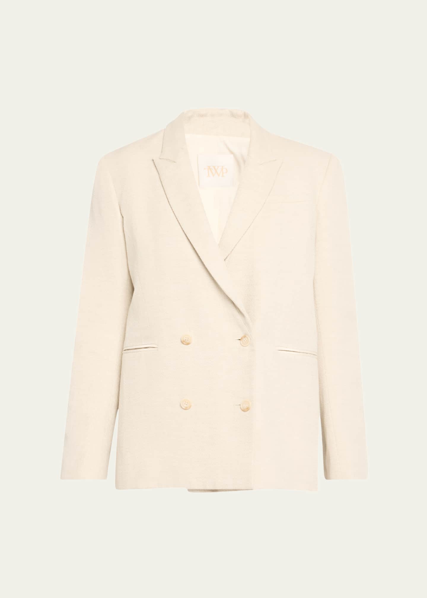 TWP Tabitha Cotton-Linen Twill Blazer Image 1 of 5