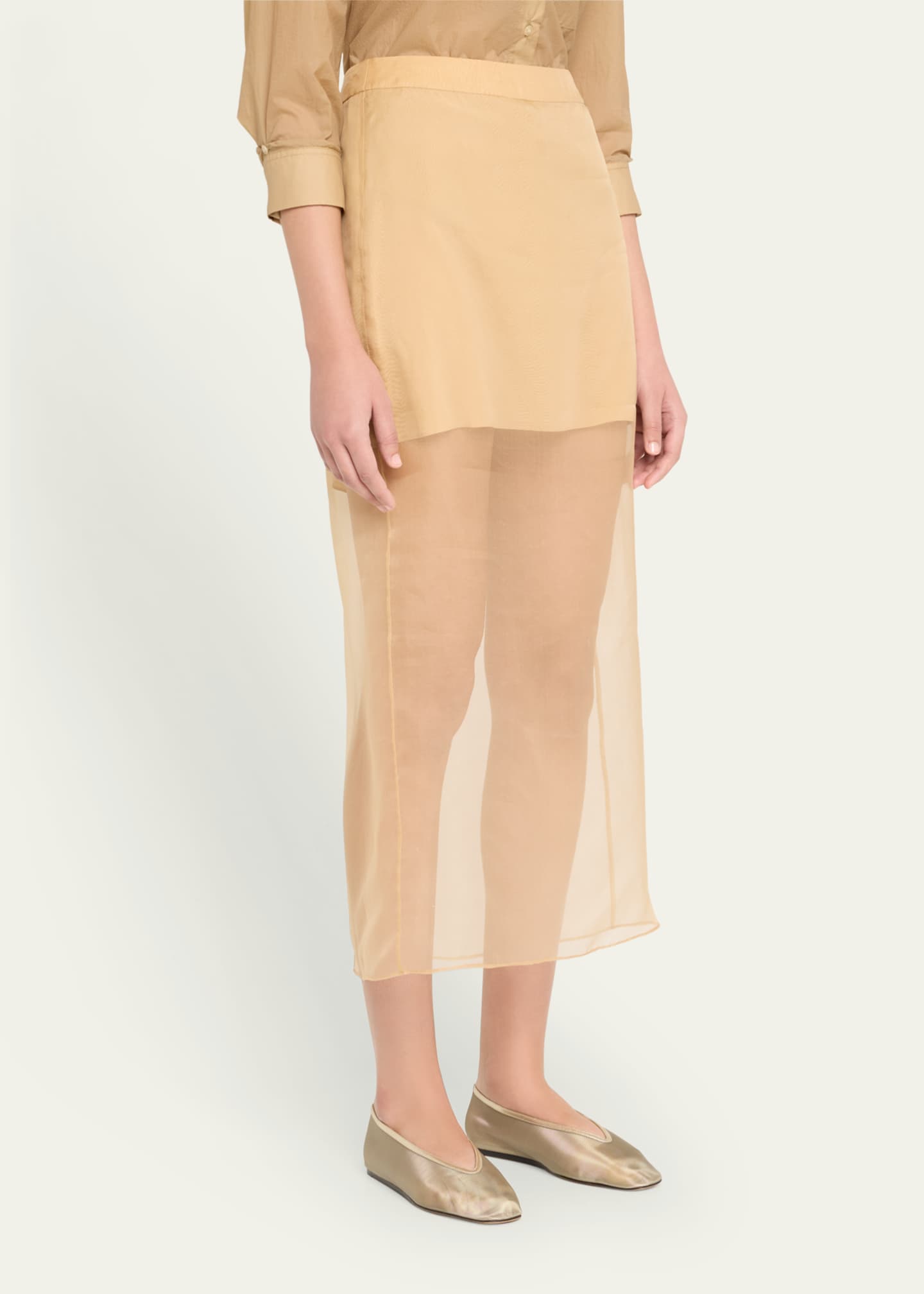 TWP Sylkie Silk Organza Midi Skirt - Bergdorf Goodman