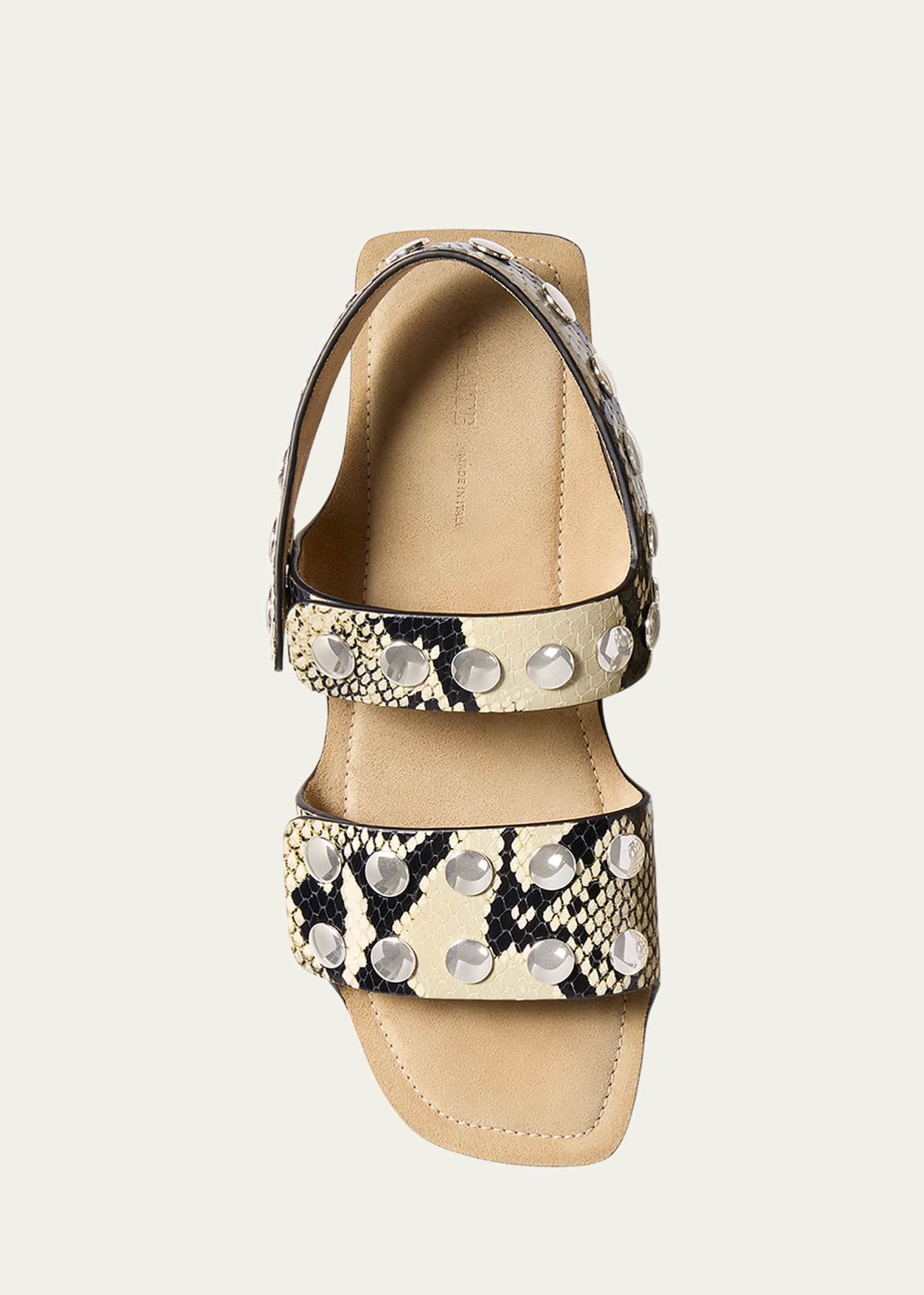 Khaite Boden Studded Leather Flat Sandals Image 5 of 5