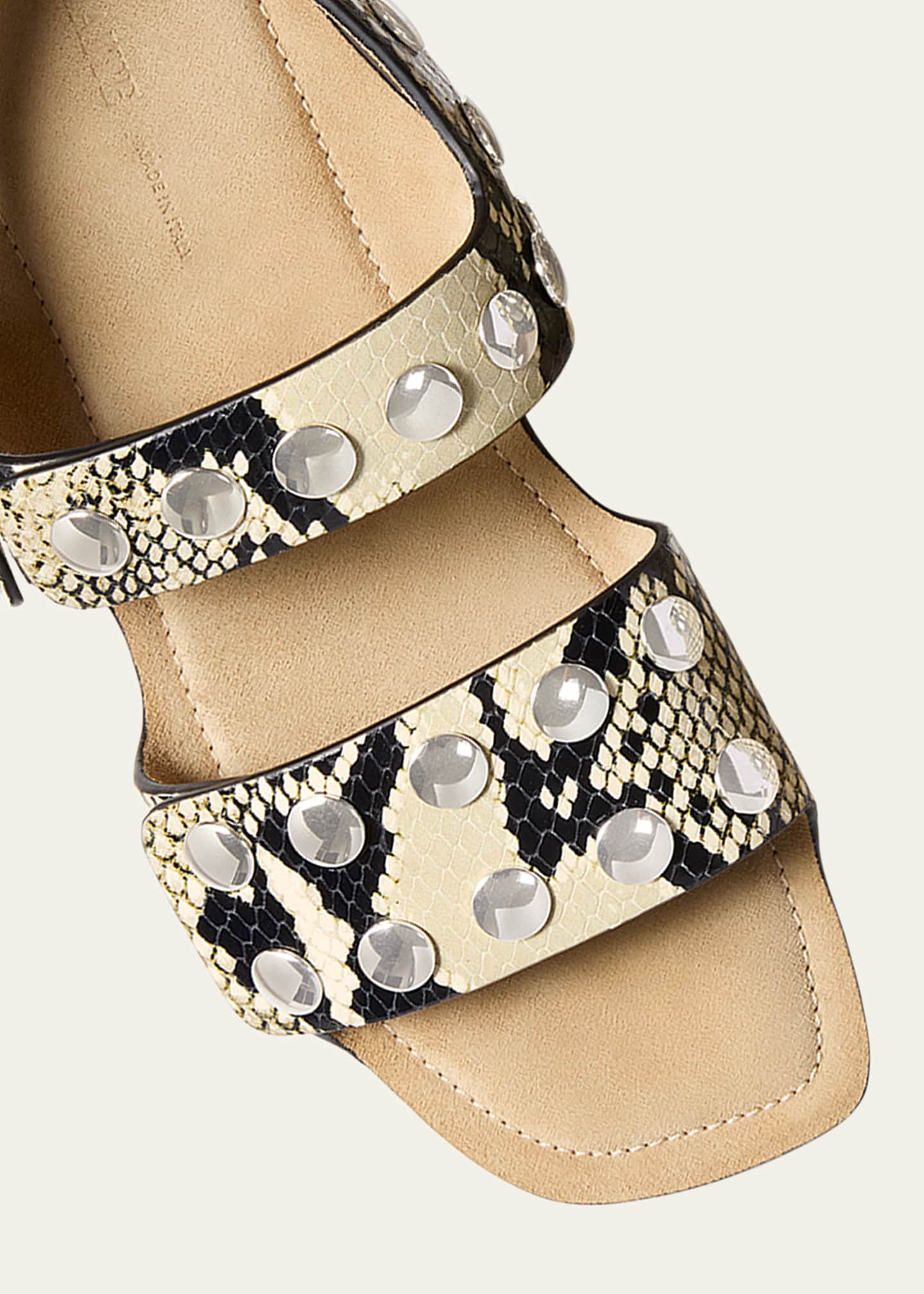 Khaite Boden Studded Leather Flat Sandals Image 4 of 5
