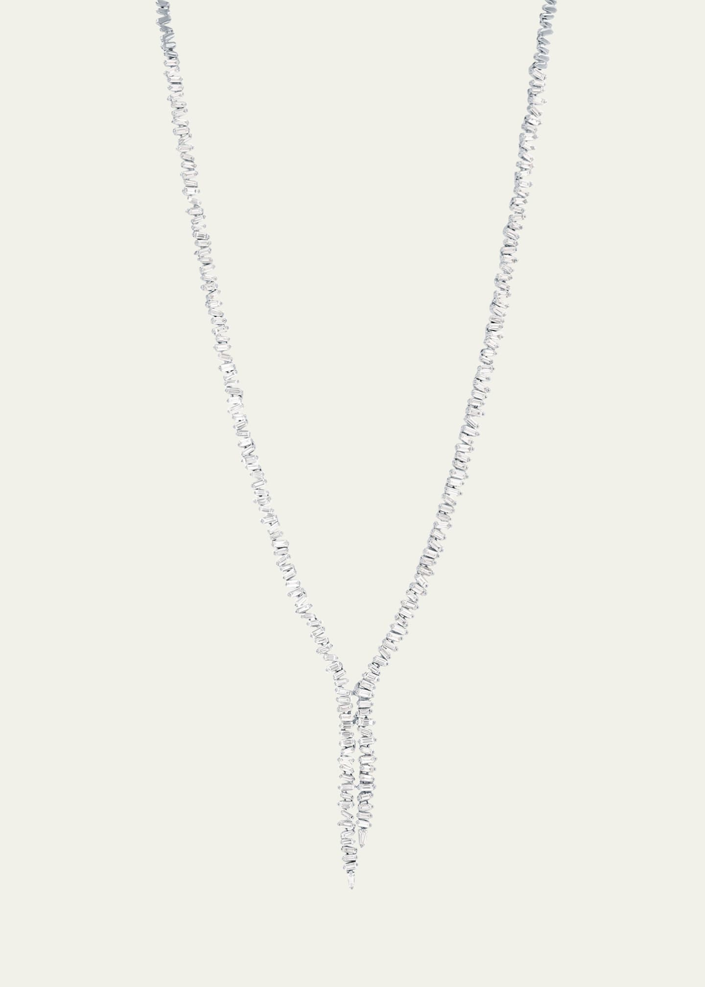 Suzanne Kalan 18K White Gold Classic Diamond Bolero Necklace Image 1 of 2