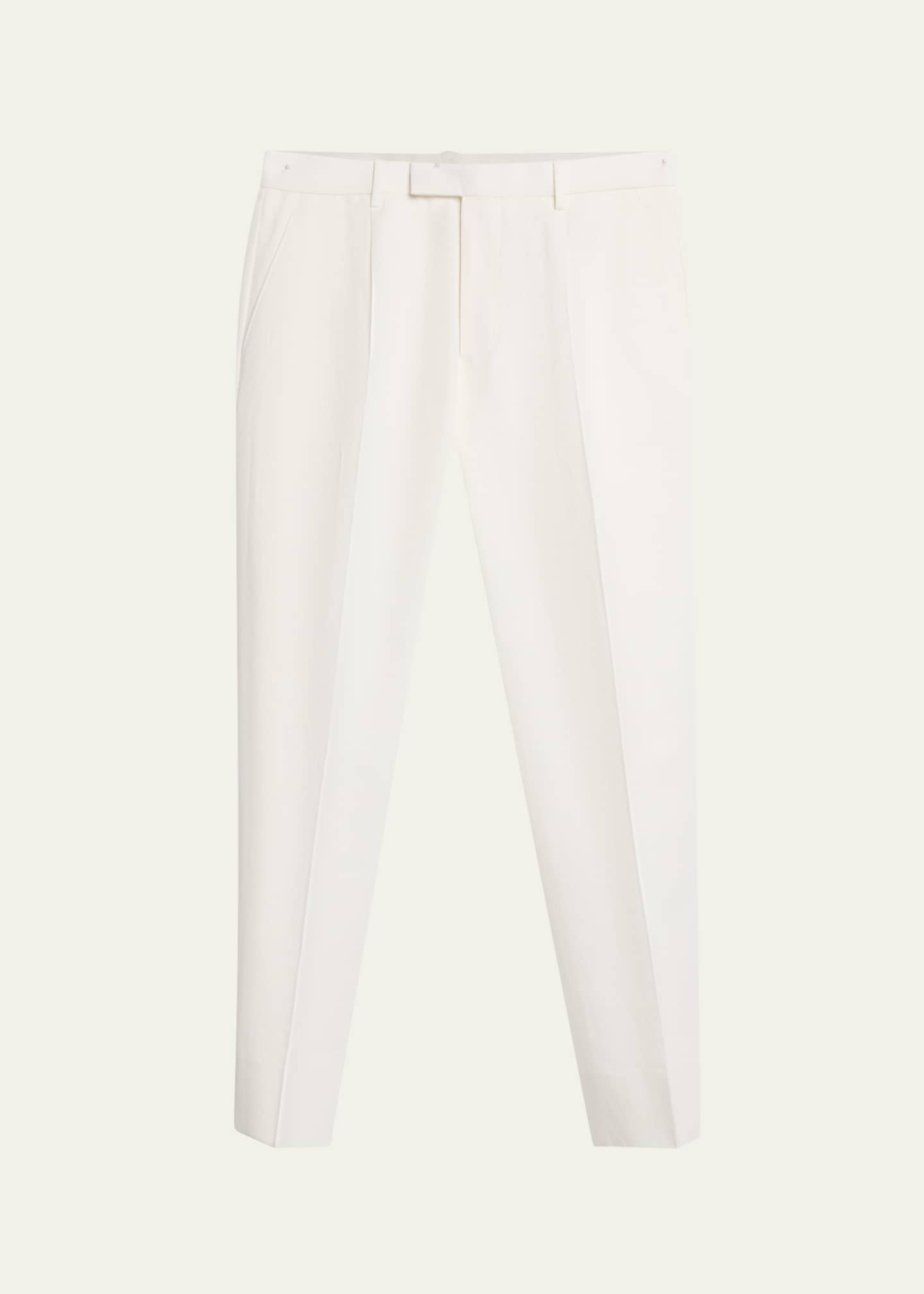 ZEGNA Men's Cotton and Wool Single-Pleated Pants Image 1 of 5
