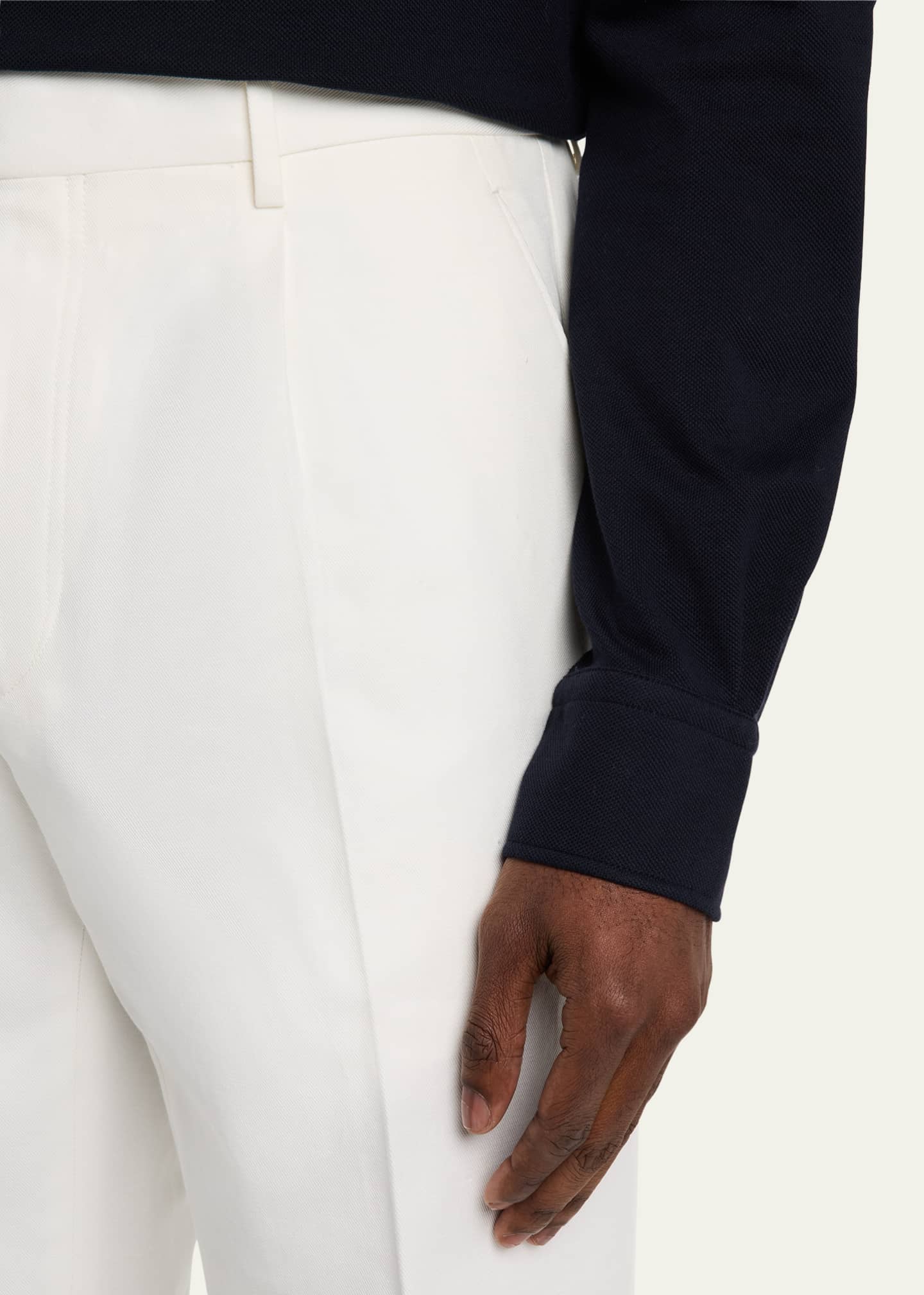 ZEGNA Men's Cotton and Wool Single-Pleated Pants Image 5 of 5
