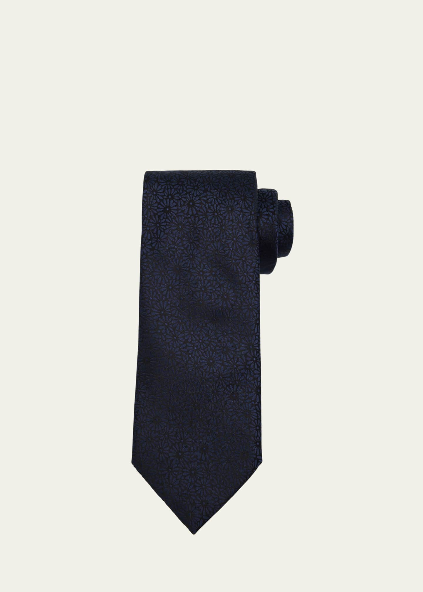 ZEGNA Men's Cento Fili Floral Silk Jacquard Tie