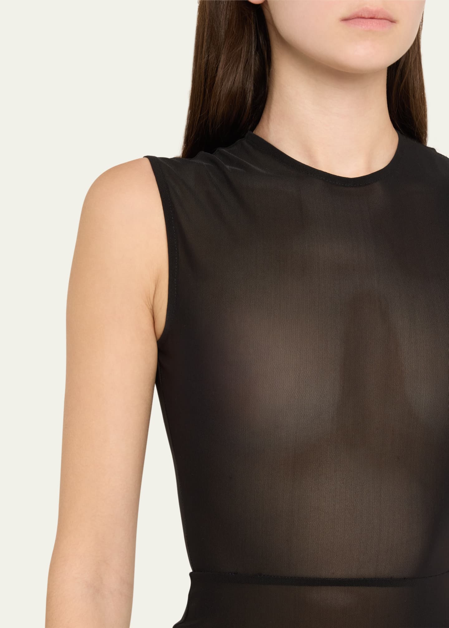 Alex Perry Power Mesh Sleeveless Midi Dress Image 5 of 5