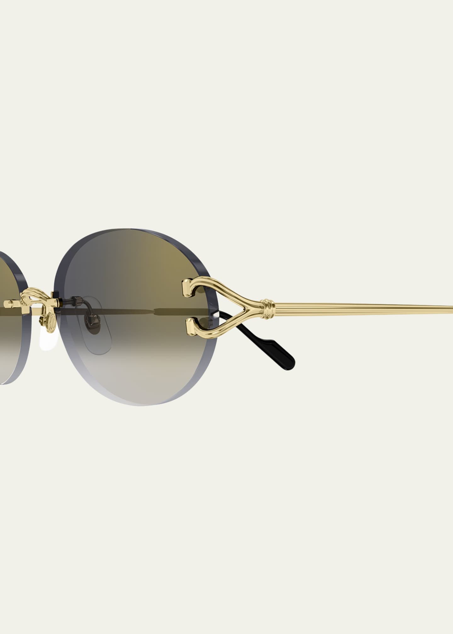 Cartier Rimless Metal Round Sunglasses Image 3 of 3
