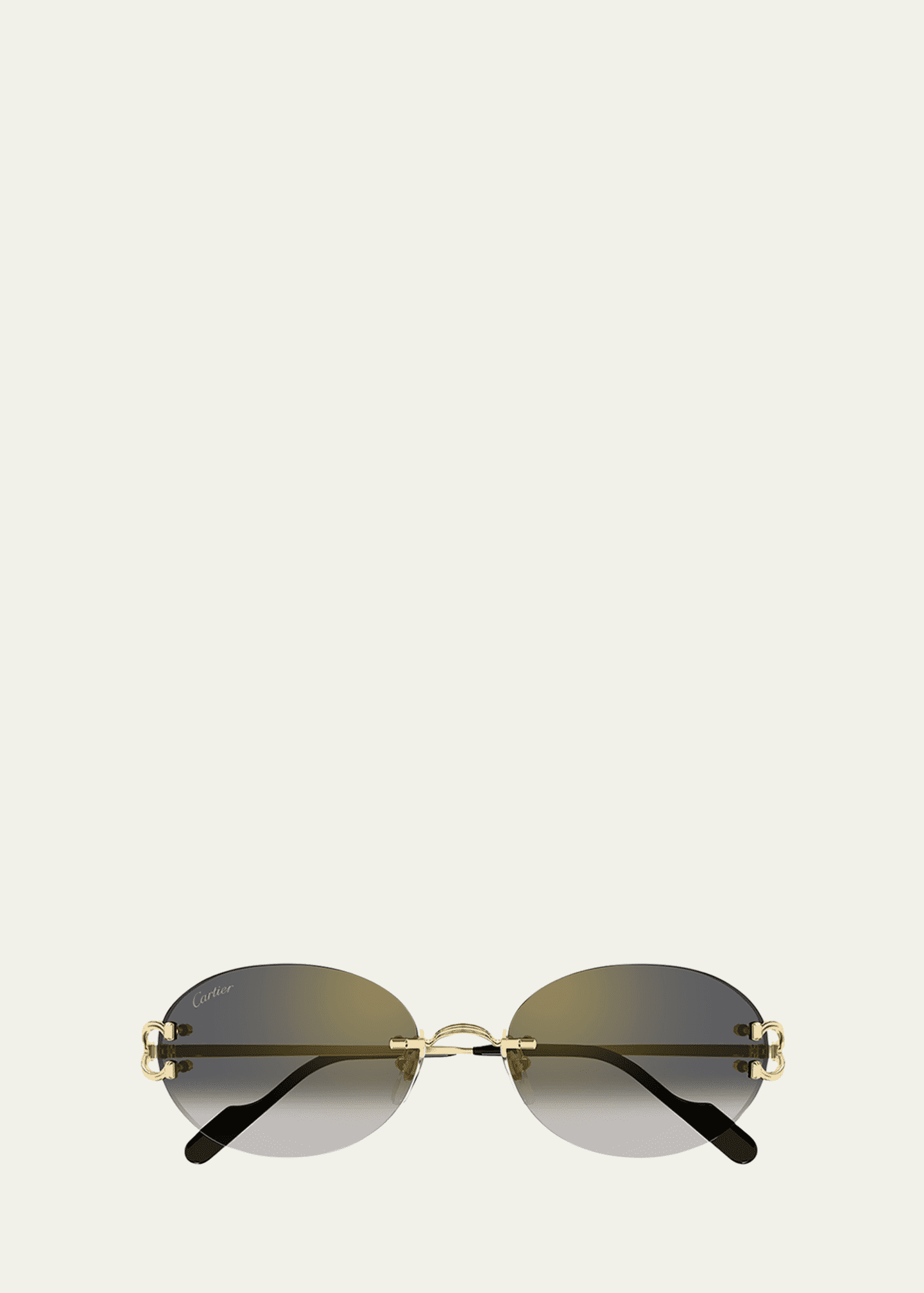Cartier Rimless Metal Round Sunglasses Image 1 of 3
