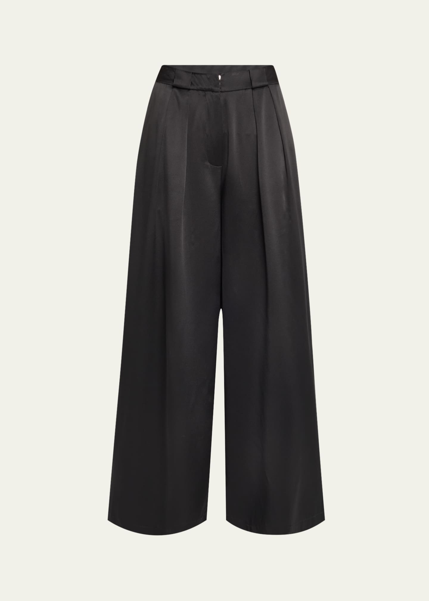 AEXAE Wide-Leg Silk Trousers Image 1 of 5