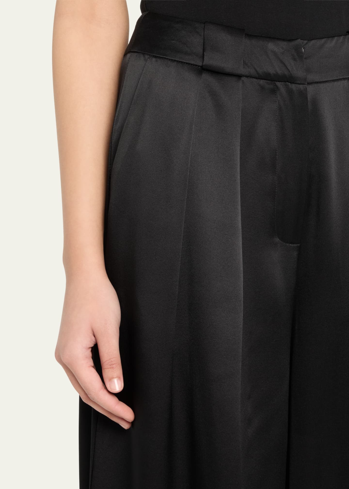 AEXAE Wide-Leg Silk Trousers Image 5 of 5