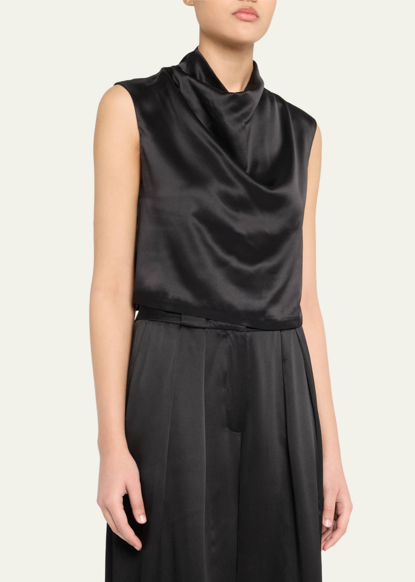 AEXAE Silk Cowl-Neck Top Image 4 of 5