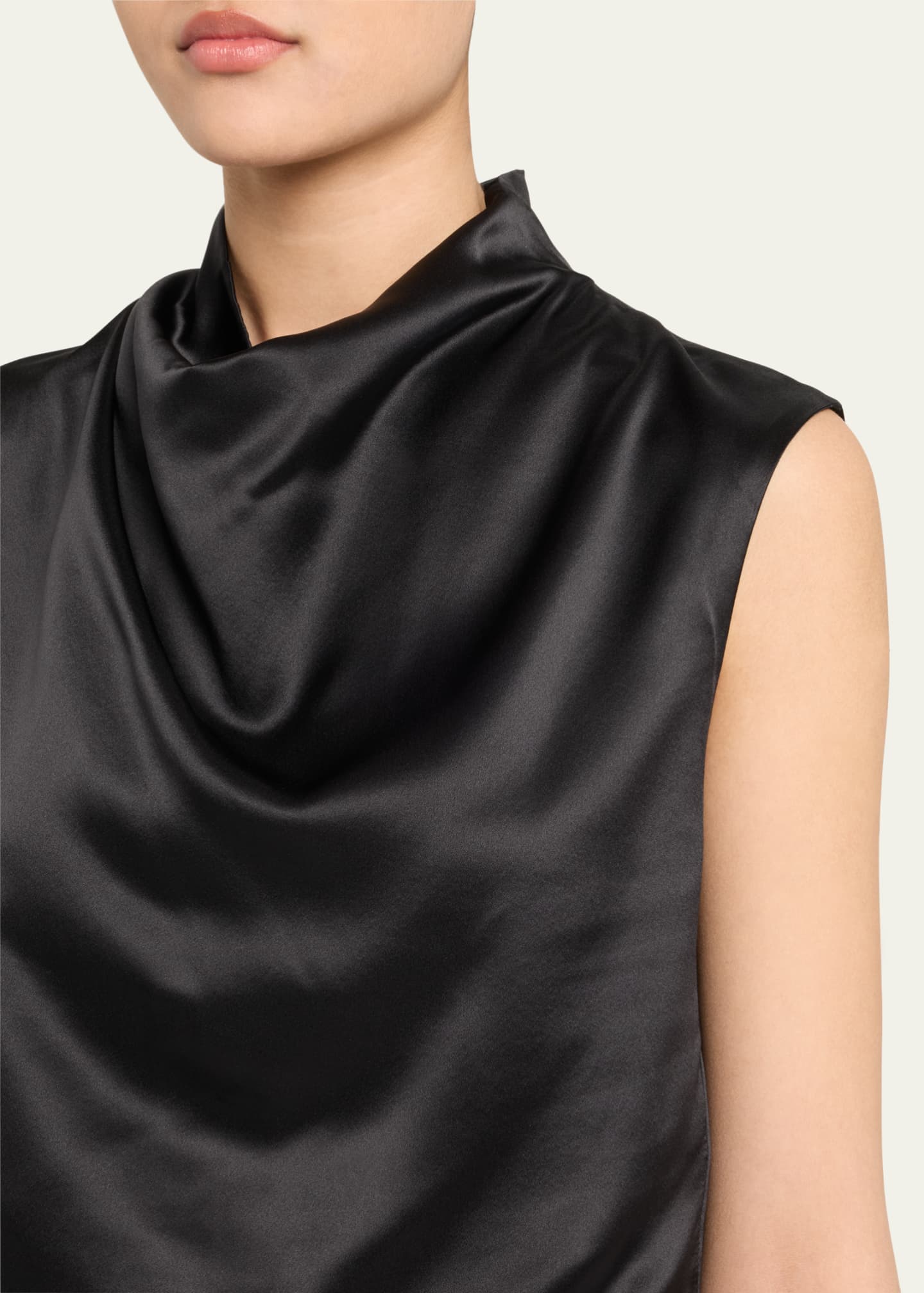 AEXAE Silk Cowl-Neck Top Image 5 of 5