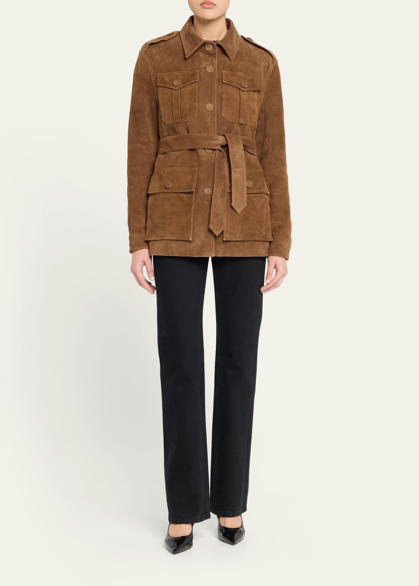 AEXAE Leather Suede Mid Jacket Image 2 of 5