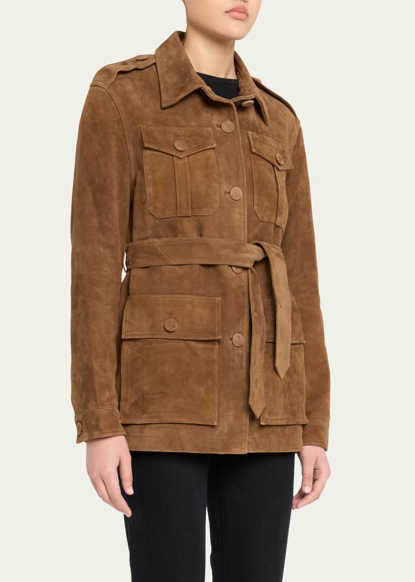 AEXAE Leather Suede Mid Jacket Image 4 of 5