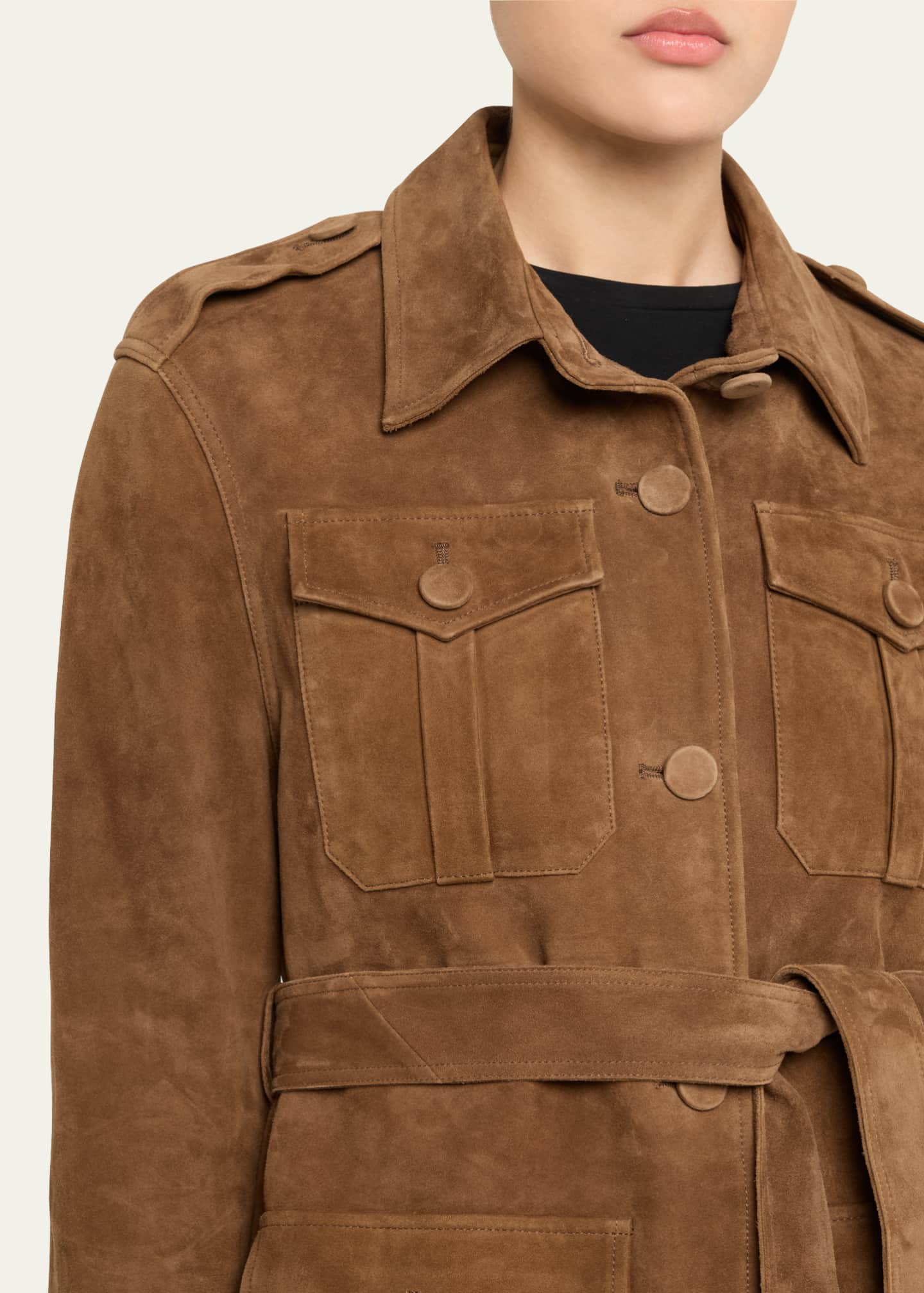 AEXAE Leather Suede Mid Jacket Image 5 of 5
