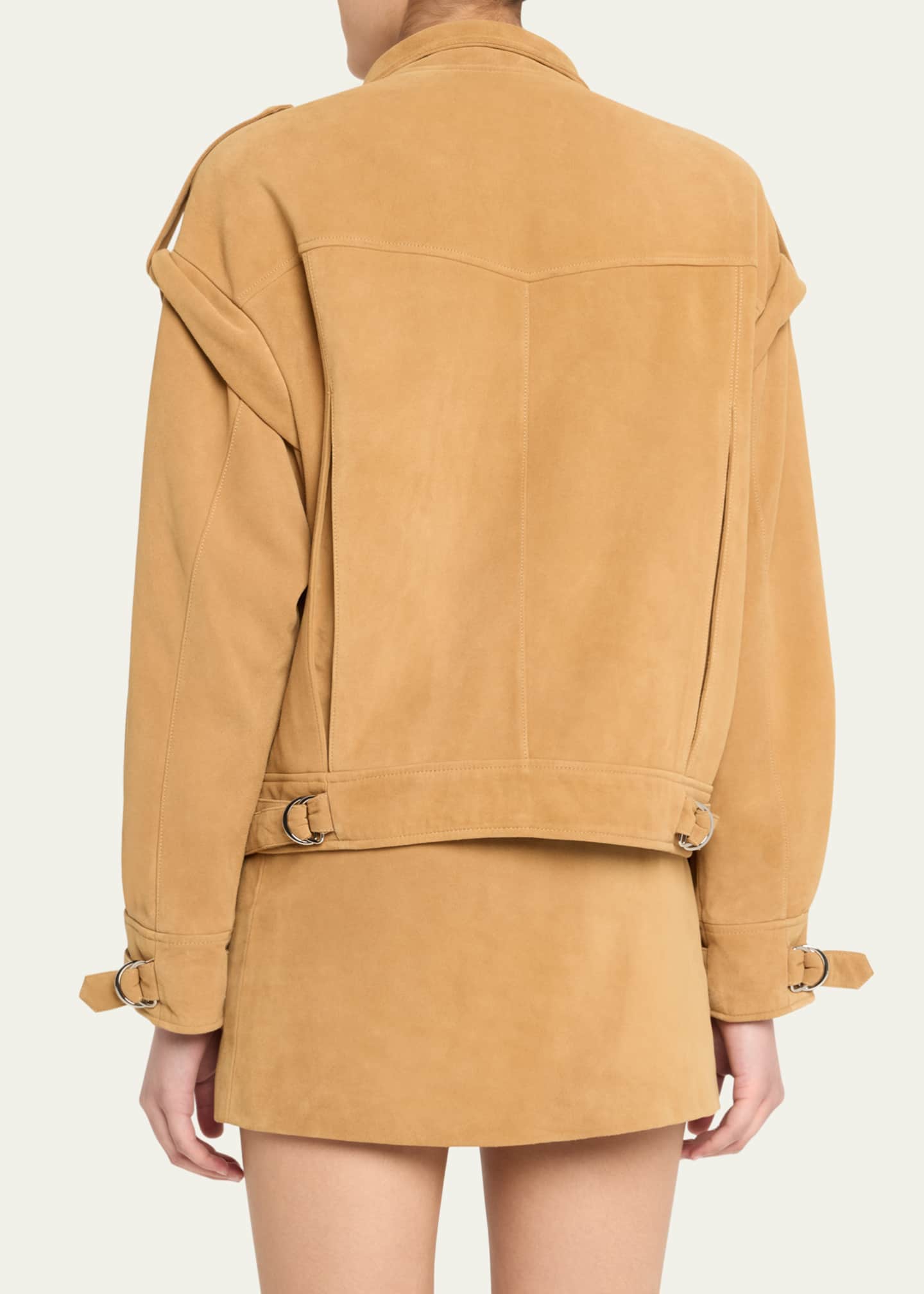 AEXAE Oversized Leather Suede Jacket Image 3 of 4