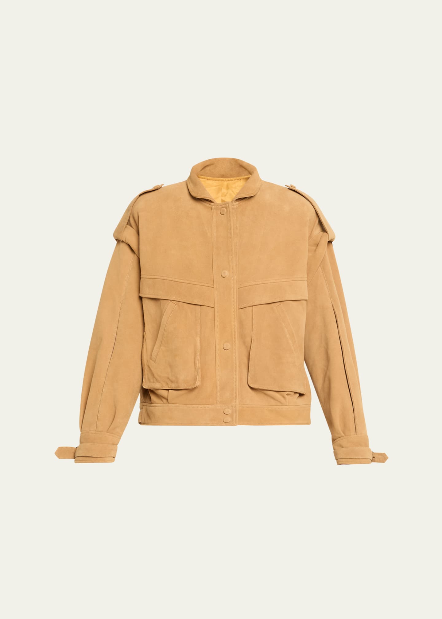 AEXAE Oversized Leather Suede Jacket Image 1 of 4
