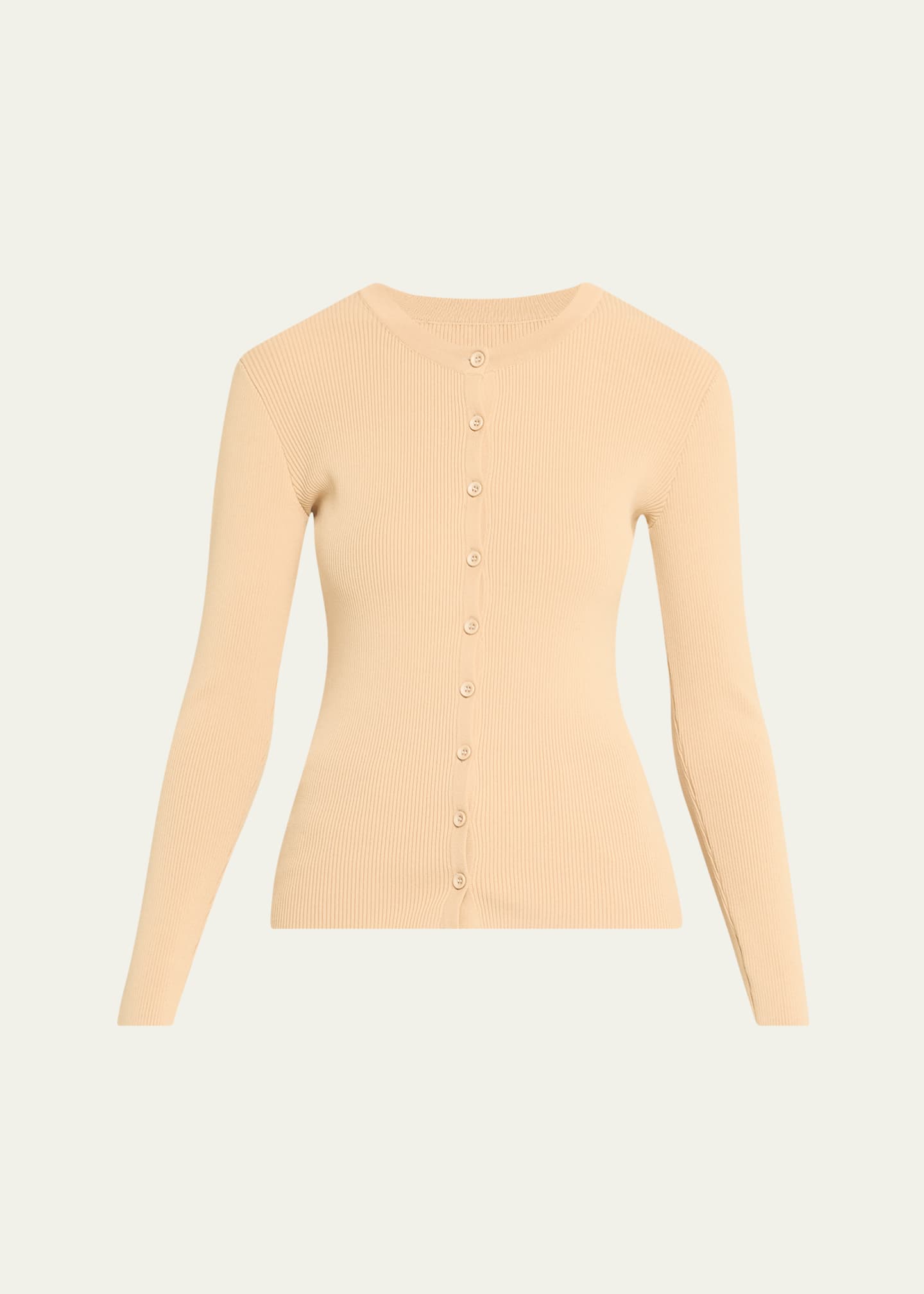 AEXAE Fine Knit Ribbed Cardigan Image 1 of 5