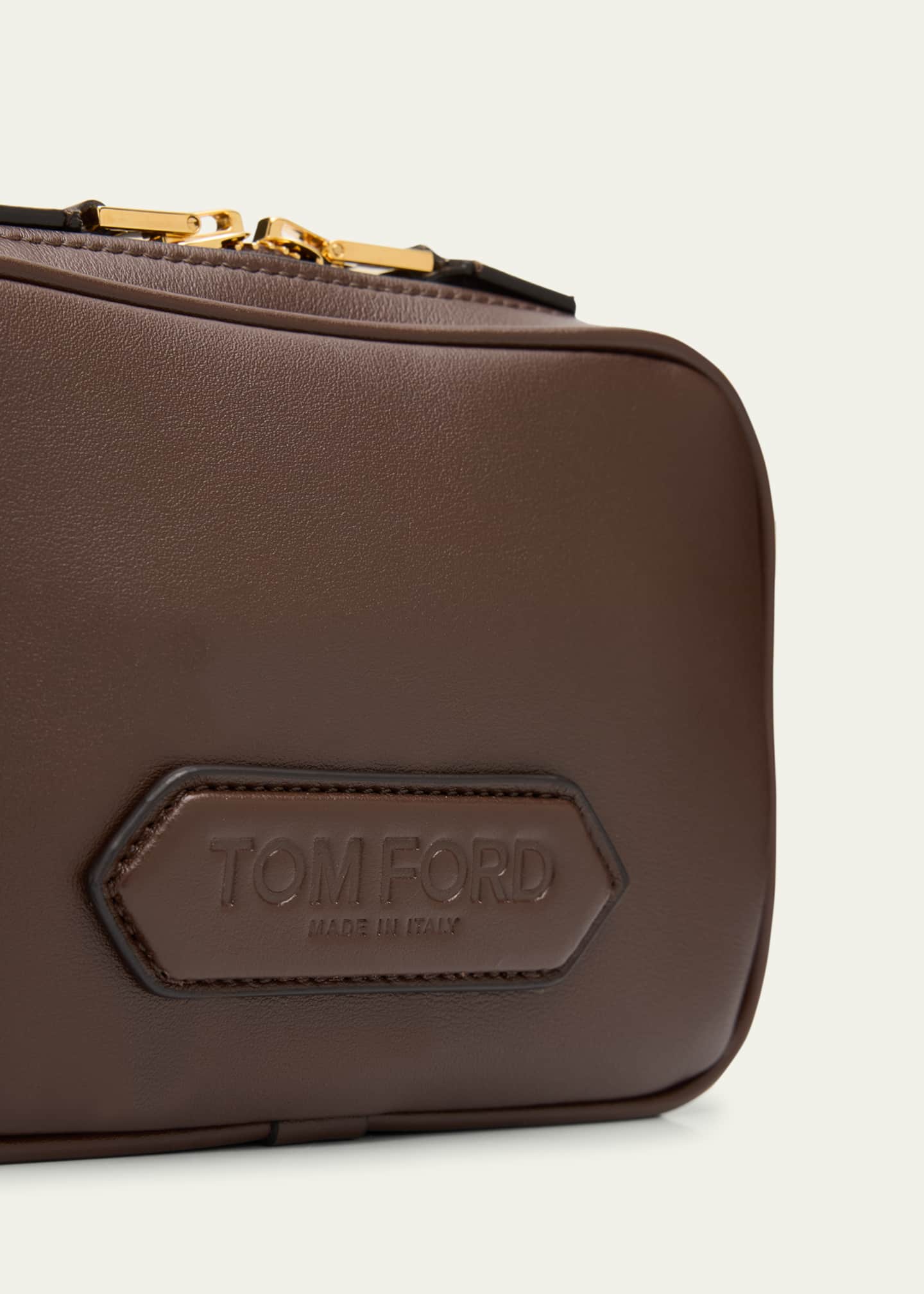 TOM FORD Men's Alexander Leather North/South Crossbody Bag Image 6 of 6