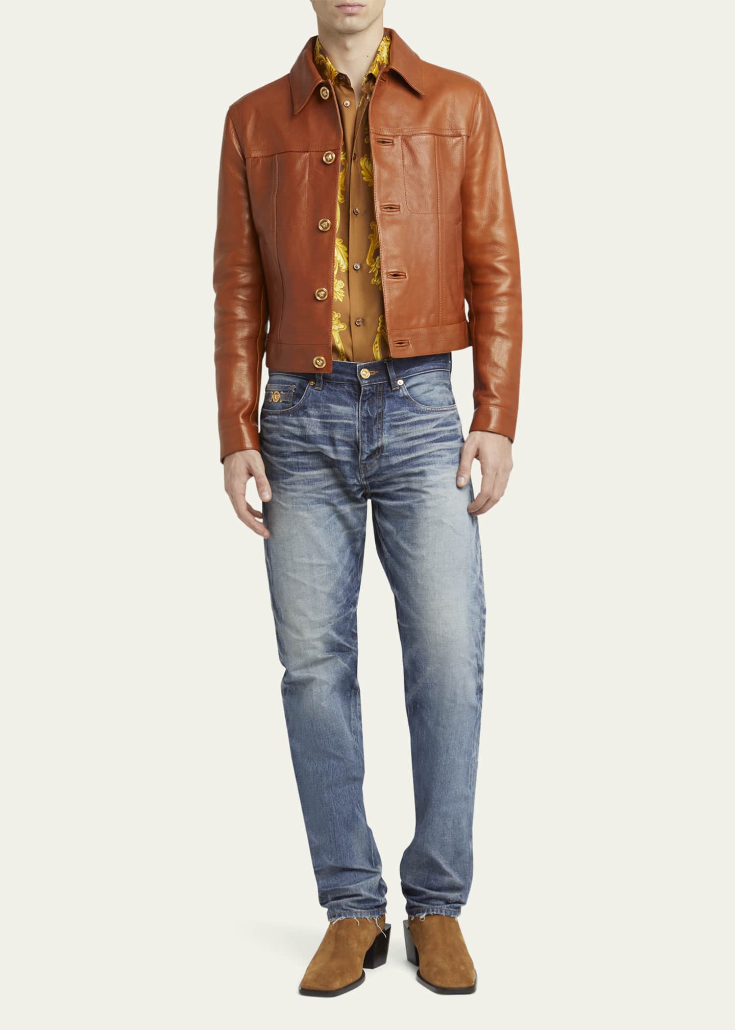 Versace Men's Medusa Stonewashed Jeans Image 2 of 5