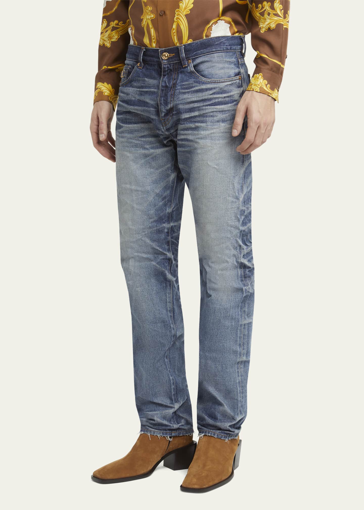 Versace Men's Medusa Stonewashed Jeans Image 4 of 5