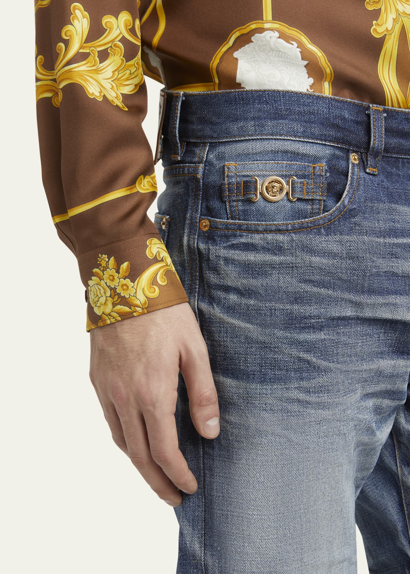 Versace Men's Medusa Stonewashed Jeans Image 5 of 5