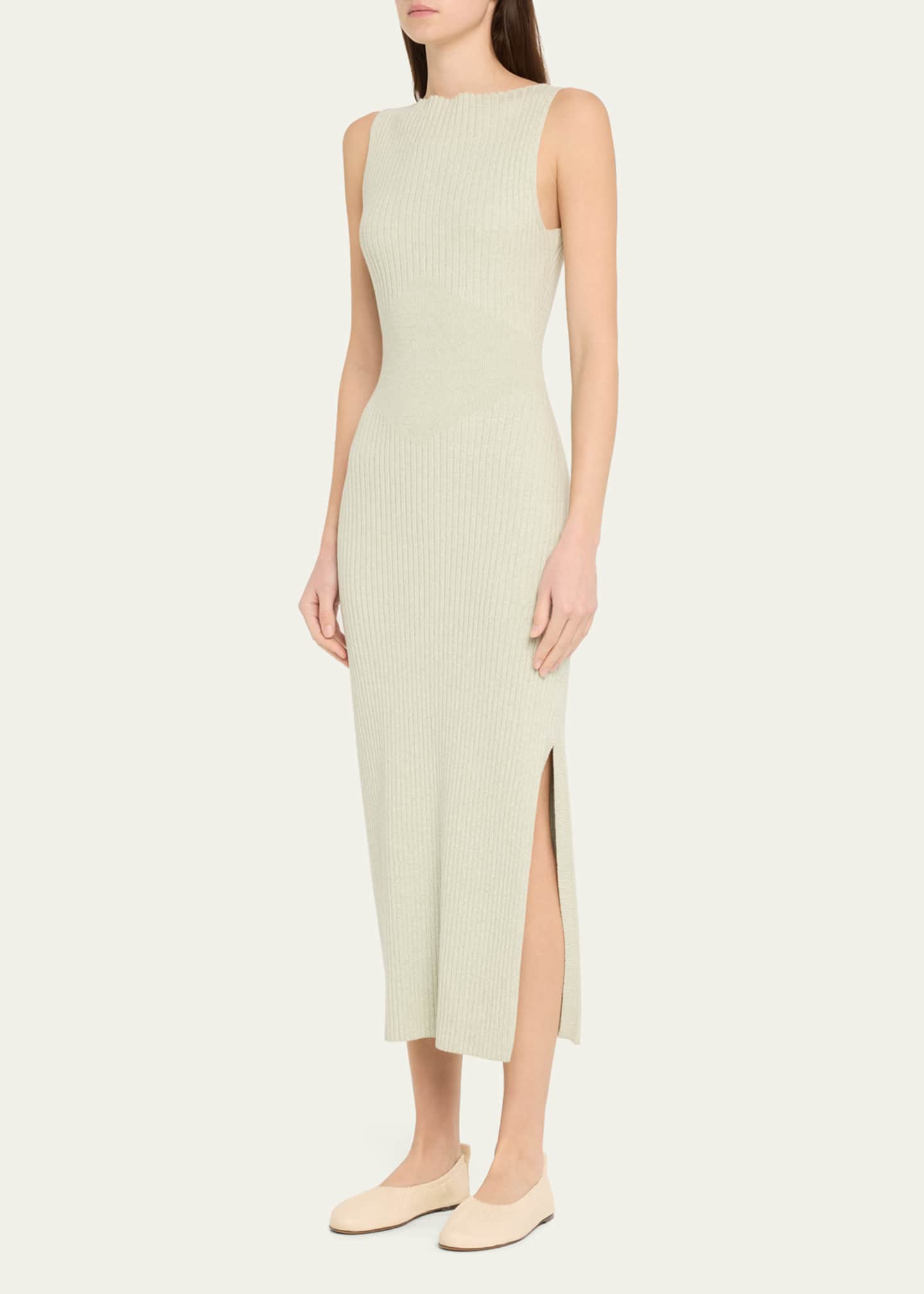 Dakota Sleeveless Rib Midi Dress - Thumbnail 4