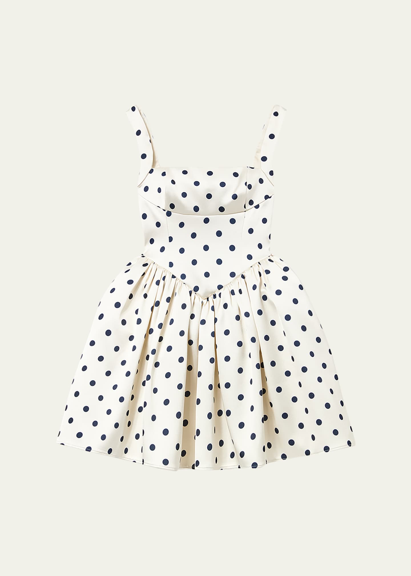 Self-Portrait Polka Dot Satin Mini Dress - Bergdorf Goodman
