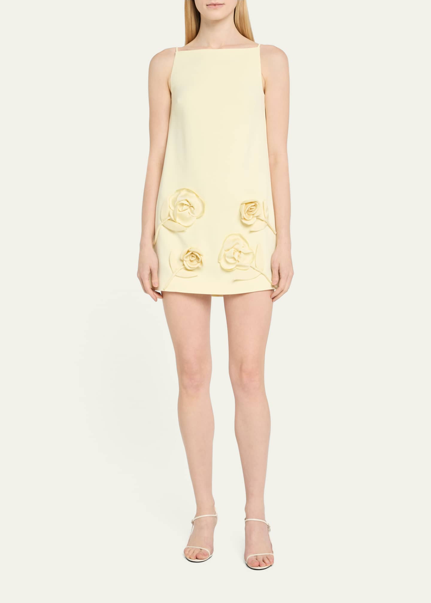 Self-Portrait Crepe Flower Mini Dress Image 2 of 5