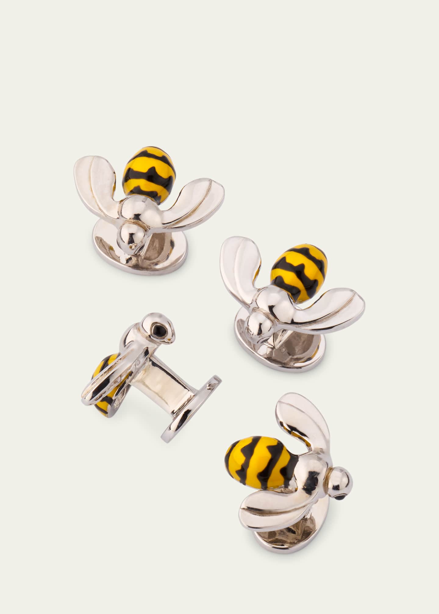 Jan Leslie Men's Sterling Silver Bee Tuxedo Stud Set Image 4 of 5
