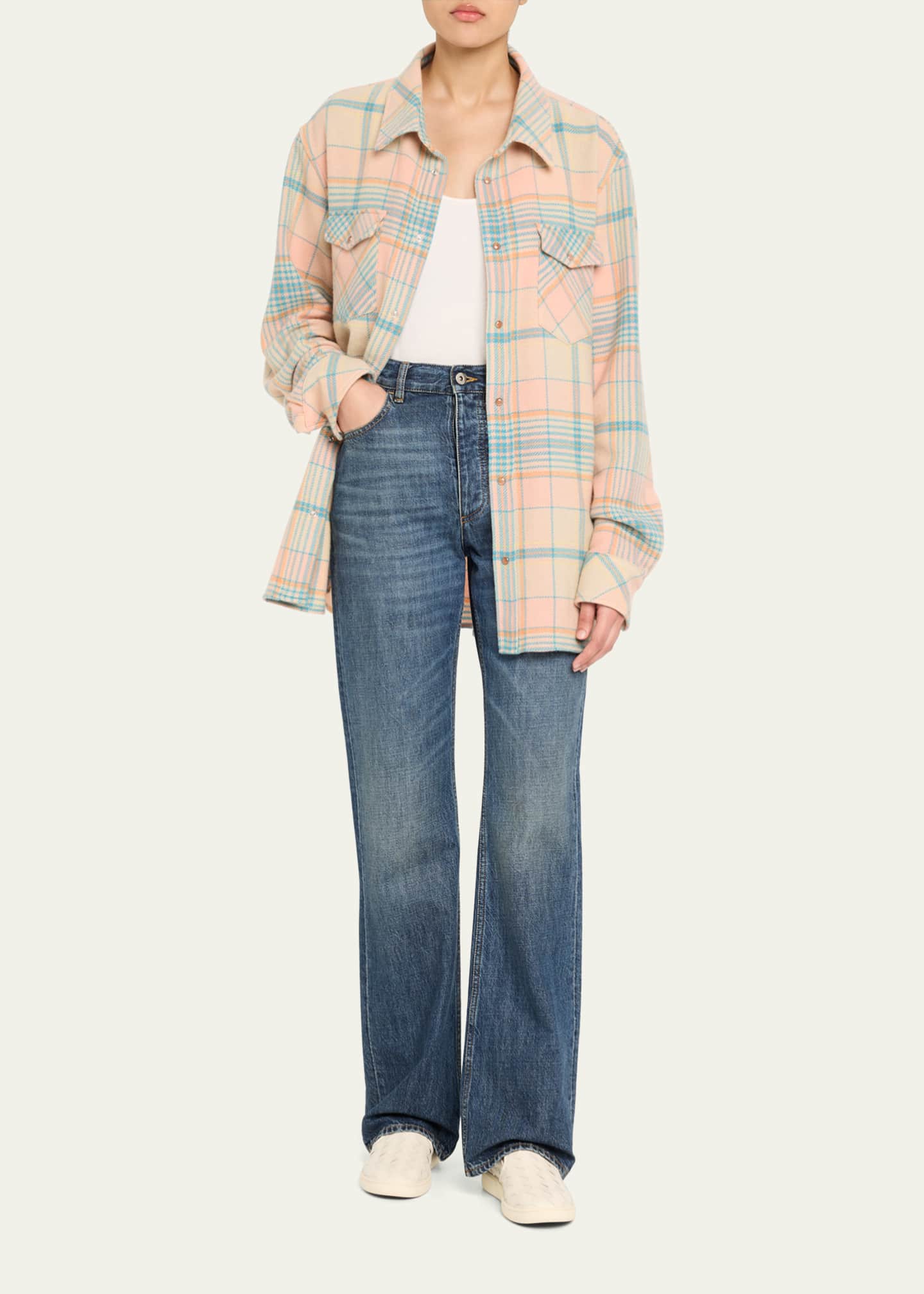 God's True Cashmere Lover Tartan Cashmere Shirt Image 2 of 5