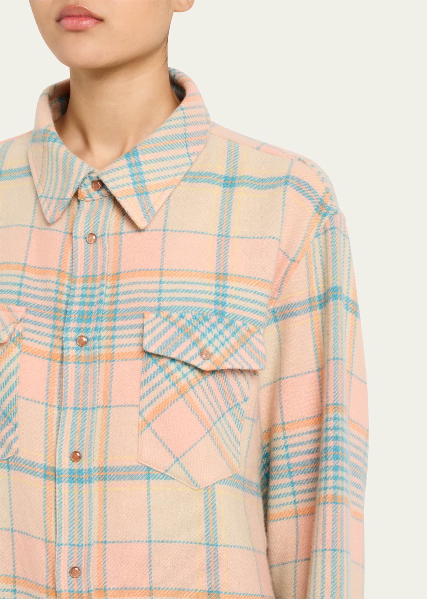 God's True Cashmere Lover Tartan Cashmere Shirt Image 5 of 5