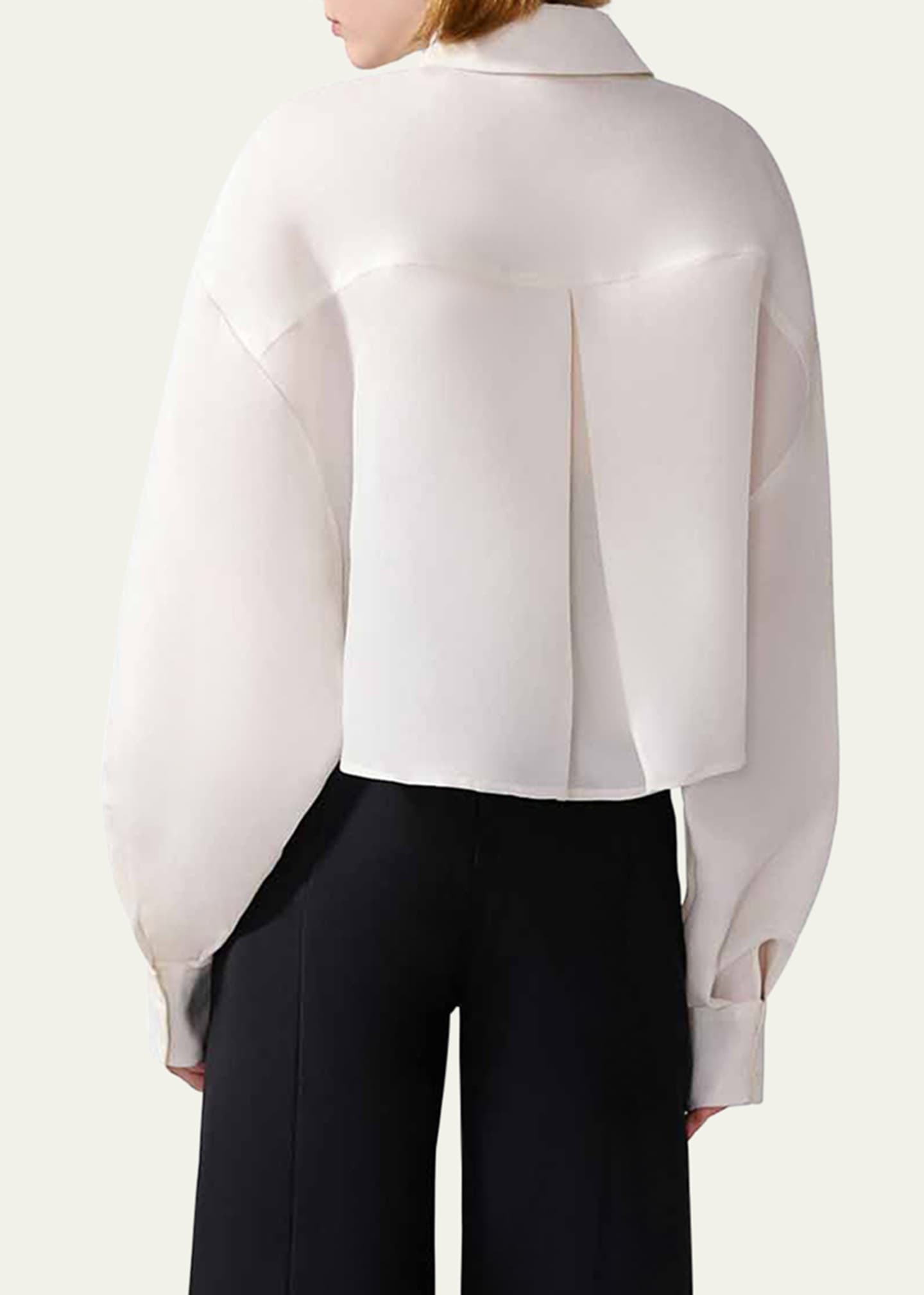 Carolina Herrera Overized Crop Button Down Top Image 3 of 4