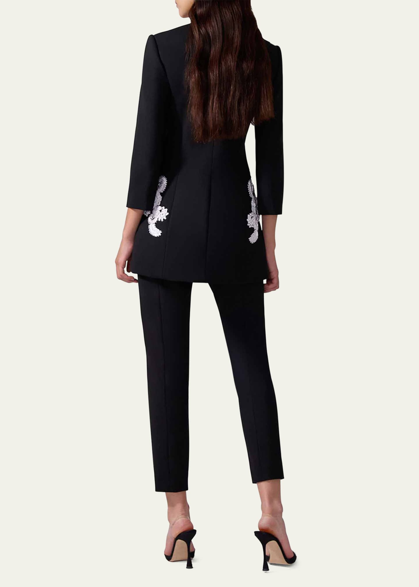 Carolina Herrera Floral Embroidered Wool Jacket Image 3 of 3