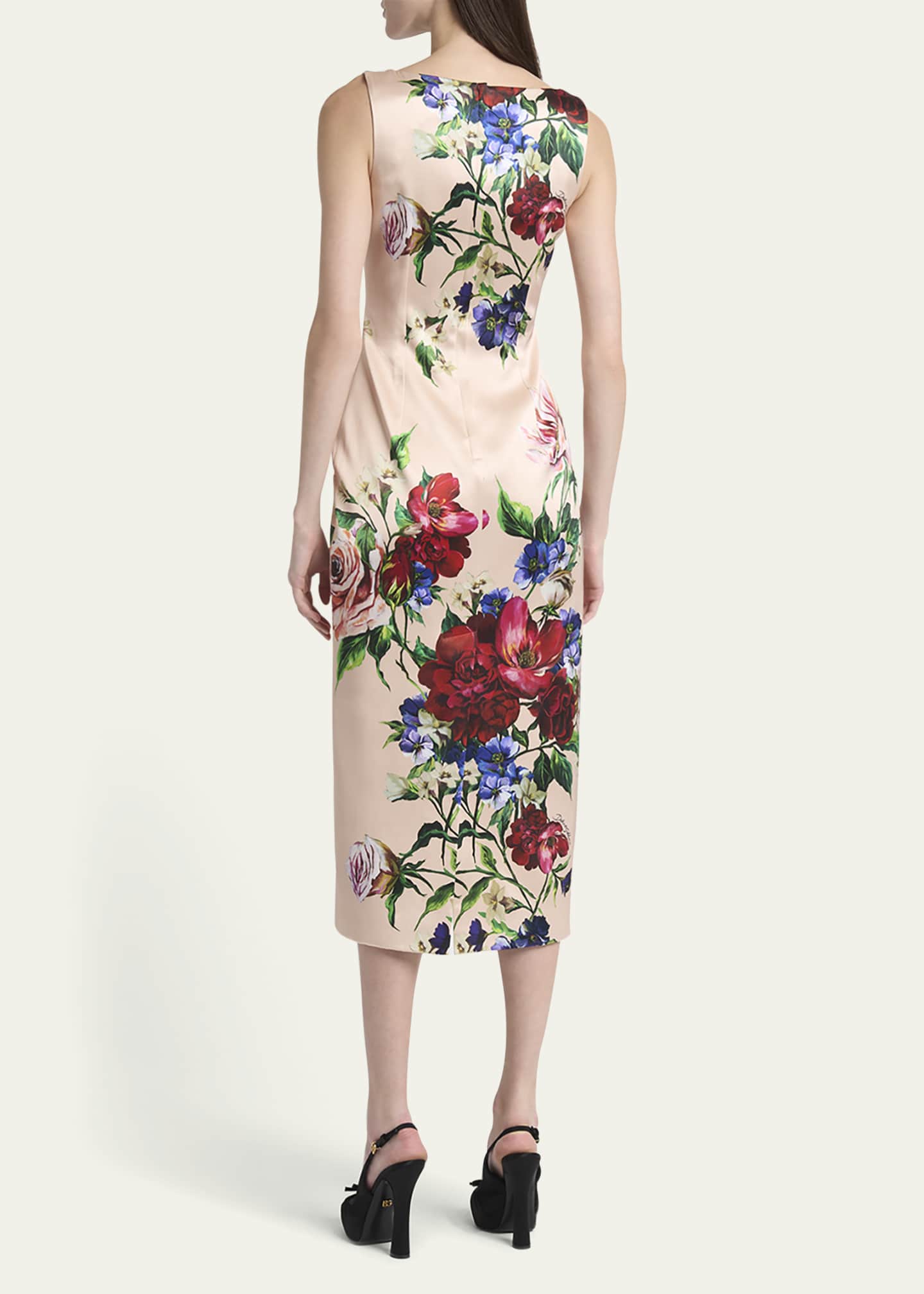 Dolce&Gabbana Rasovi Bouquet Fantichi Sleeveless Midi Dress Image 3 of 5