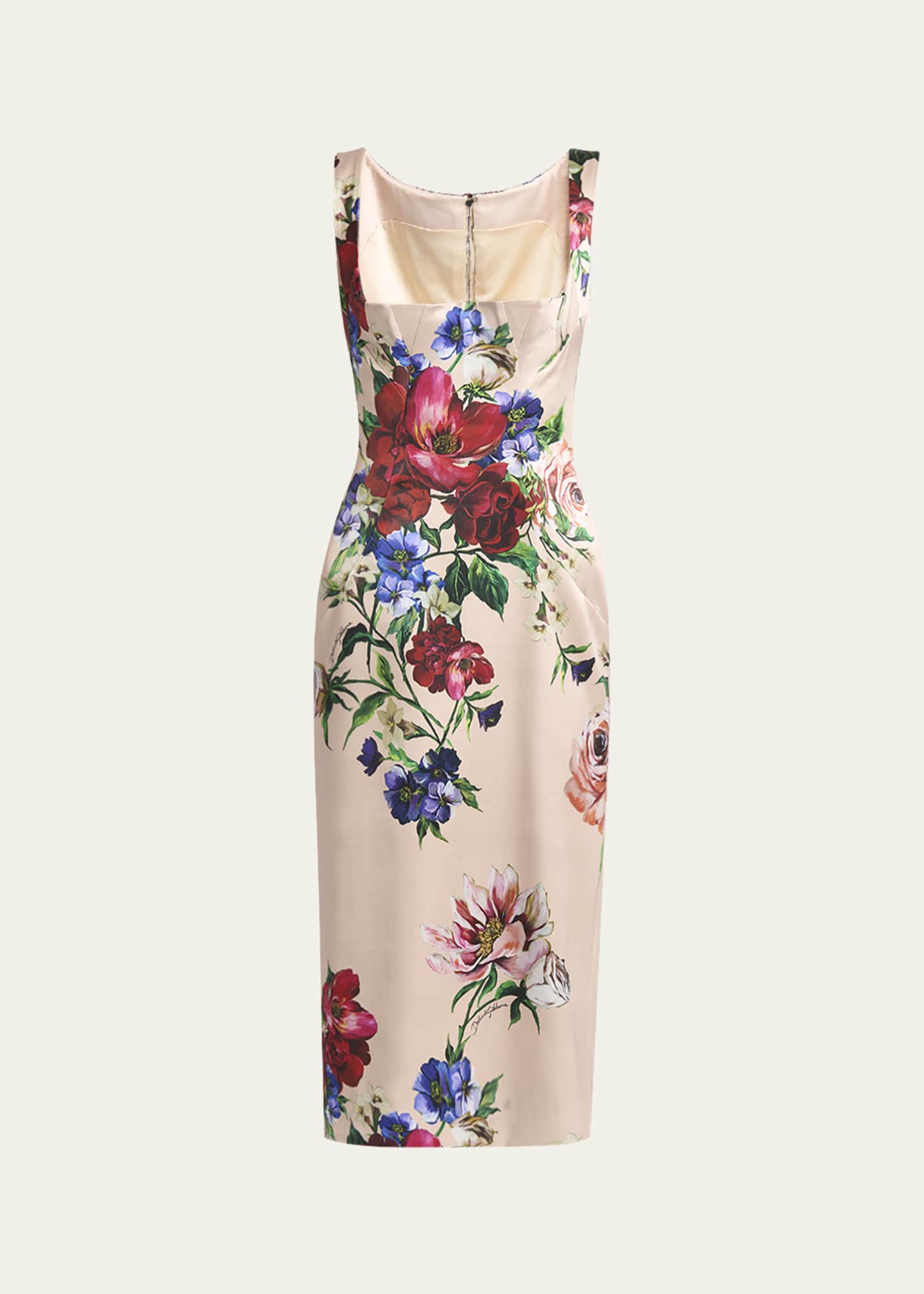 Dolce&Gabbana Rasovi Bouquet Fantichi Sleeveless Midi Dress Image 1 of 5
