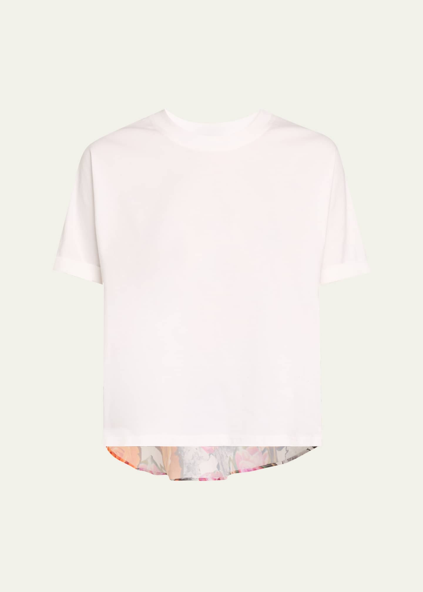 3.1 Phillip Lim Floral Collage Panel Short-Sleeve T-Shirt Image 1 of 5