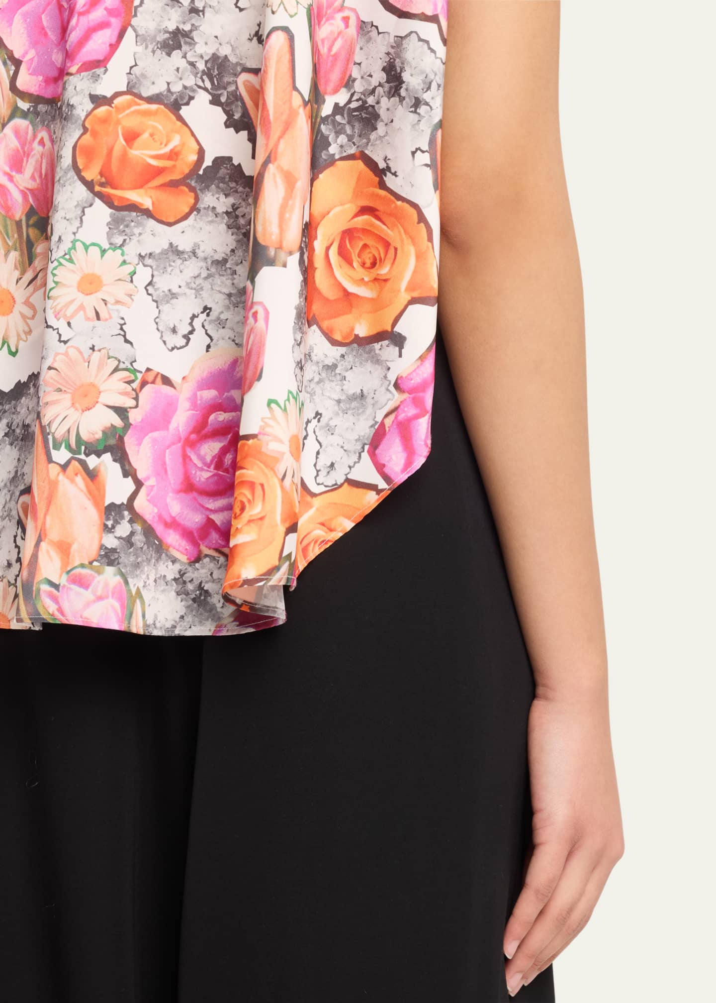 3.1 Phillip Lim Floral Collage Panel Short-Sleeve T-Shirt Image 5 of 5